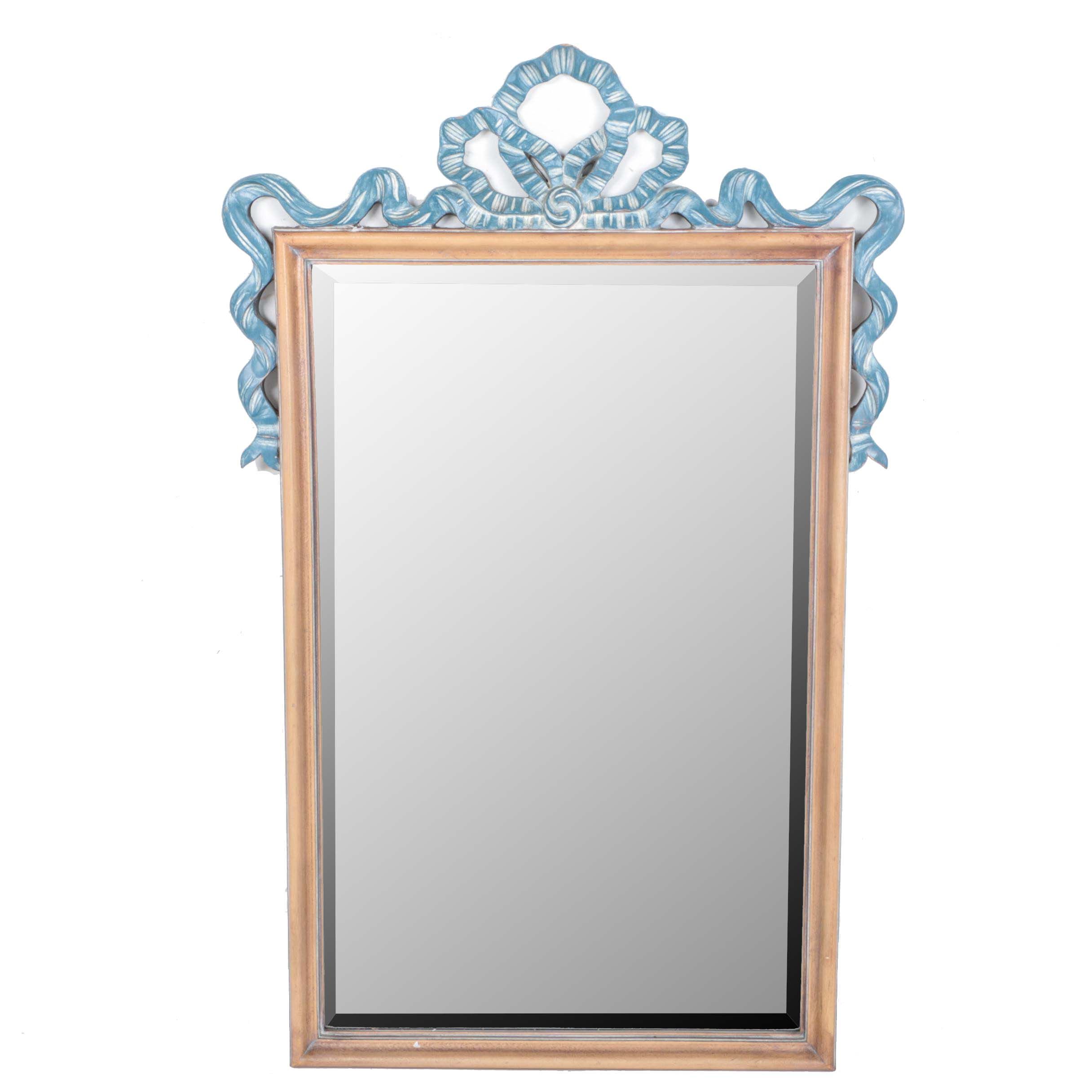 Vintage Hollywood Regency "Ribbon" Wall Mirror