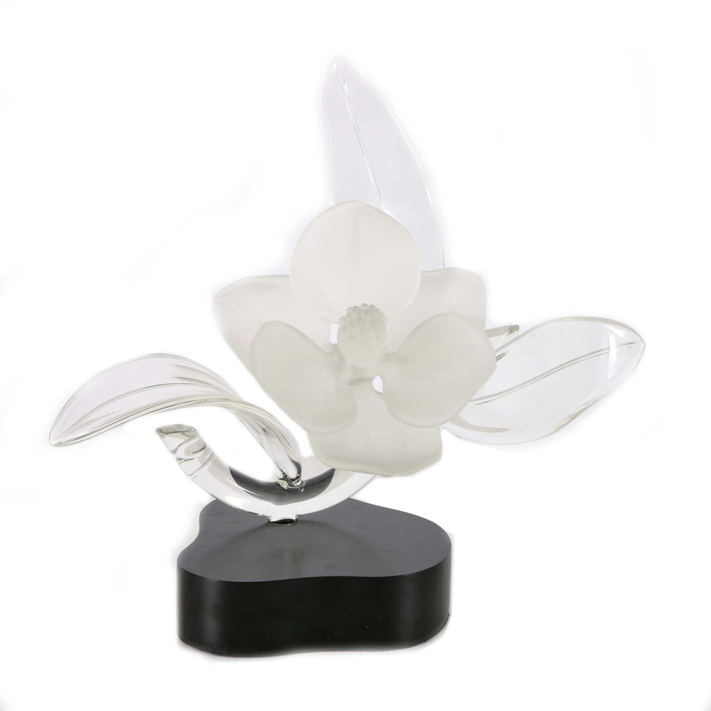 Frabel Studios Glass Sculpture of Flower