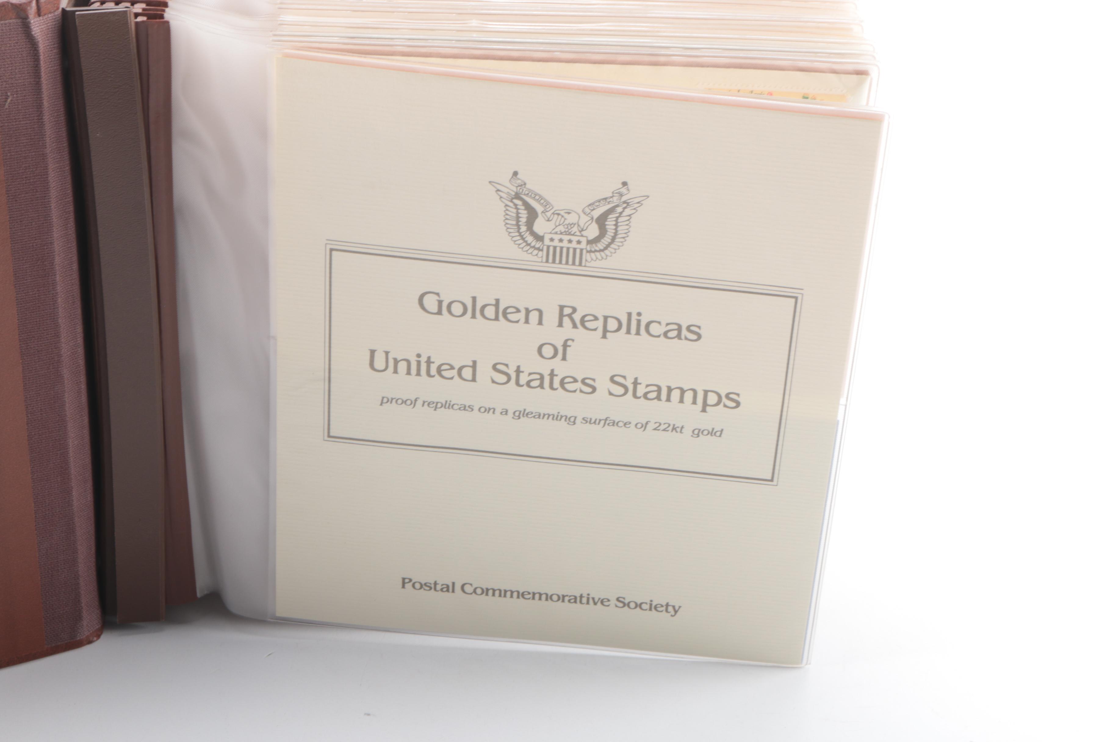 22K Gold Replicas of United States Postage Stamps