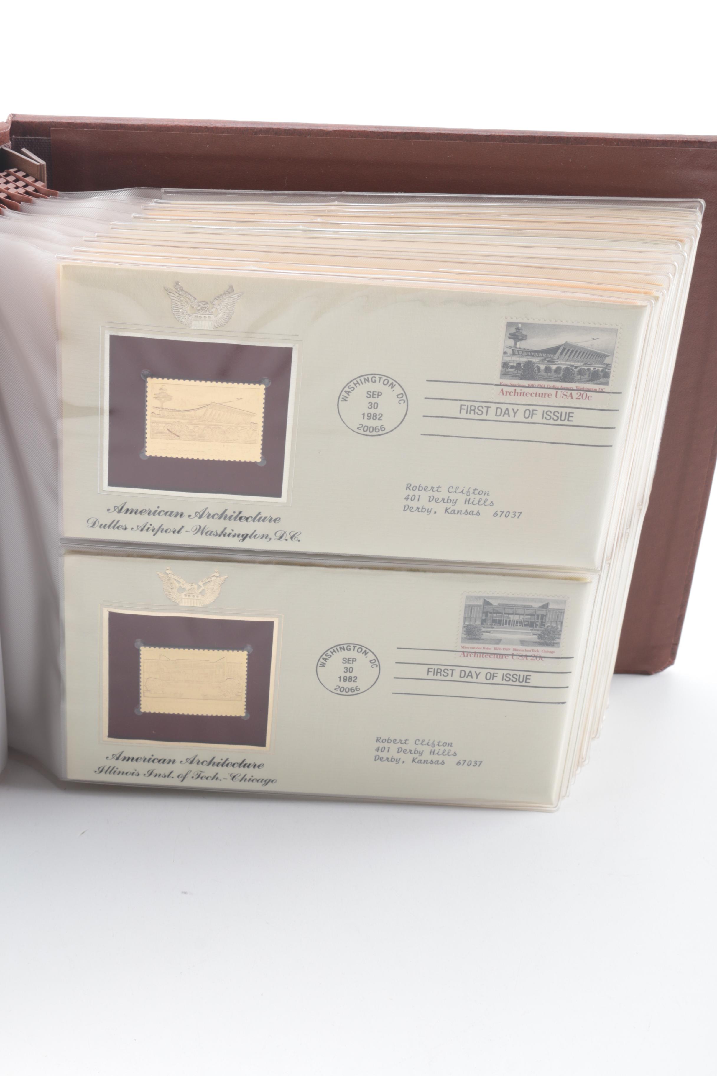 22K Gold Replicas of United States Postage Stamps