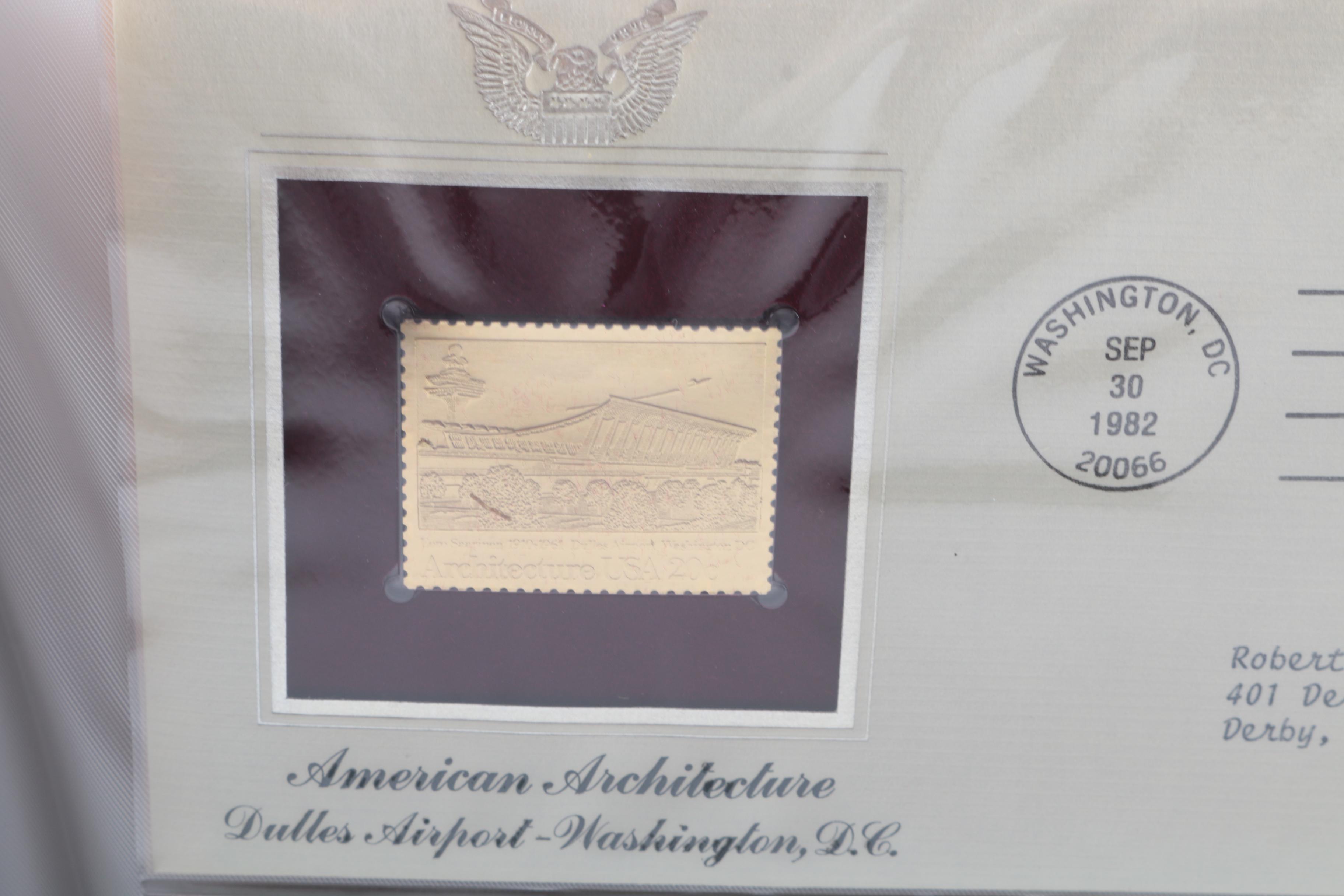 22K Gold Replicas of United States Postage Stamps