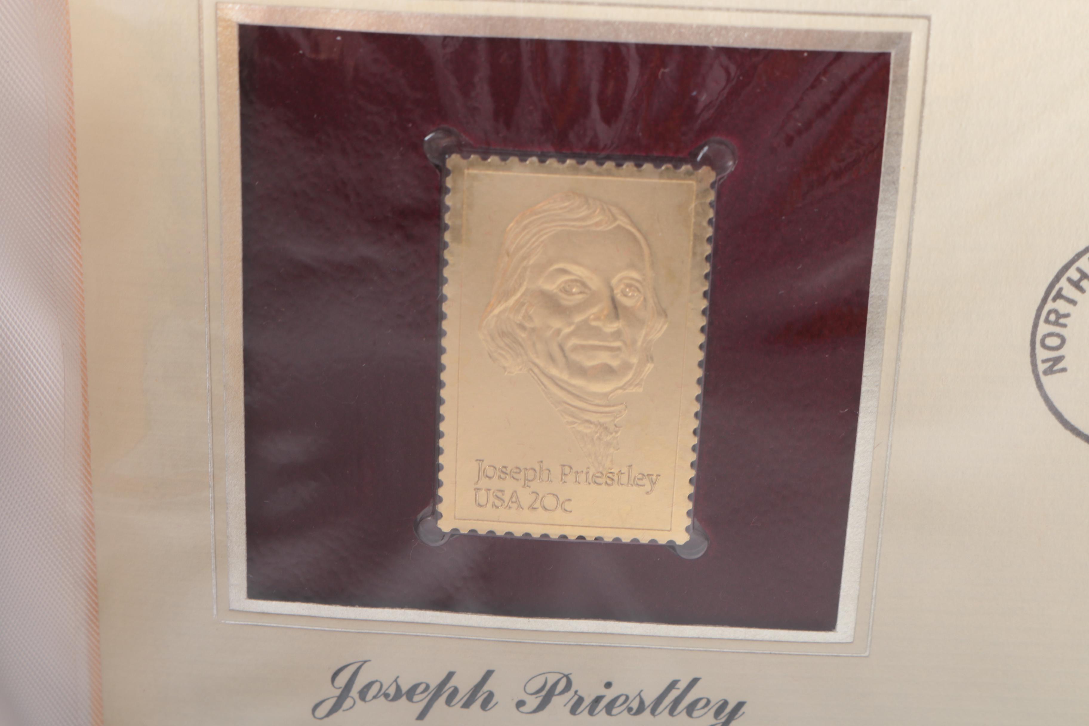22K Gold Replicas of United States Postage Stamps