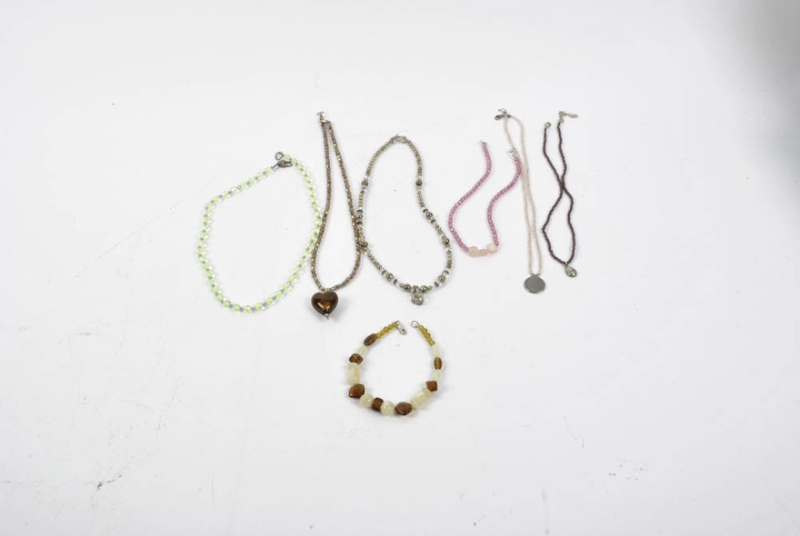 Beaded Necklaces with Sterling Silver Findings