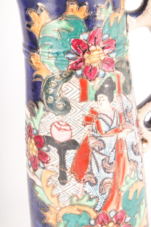 Vintage Japanese Inspired Ceramic Pitcher