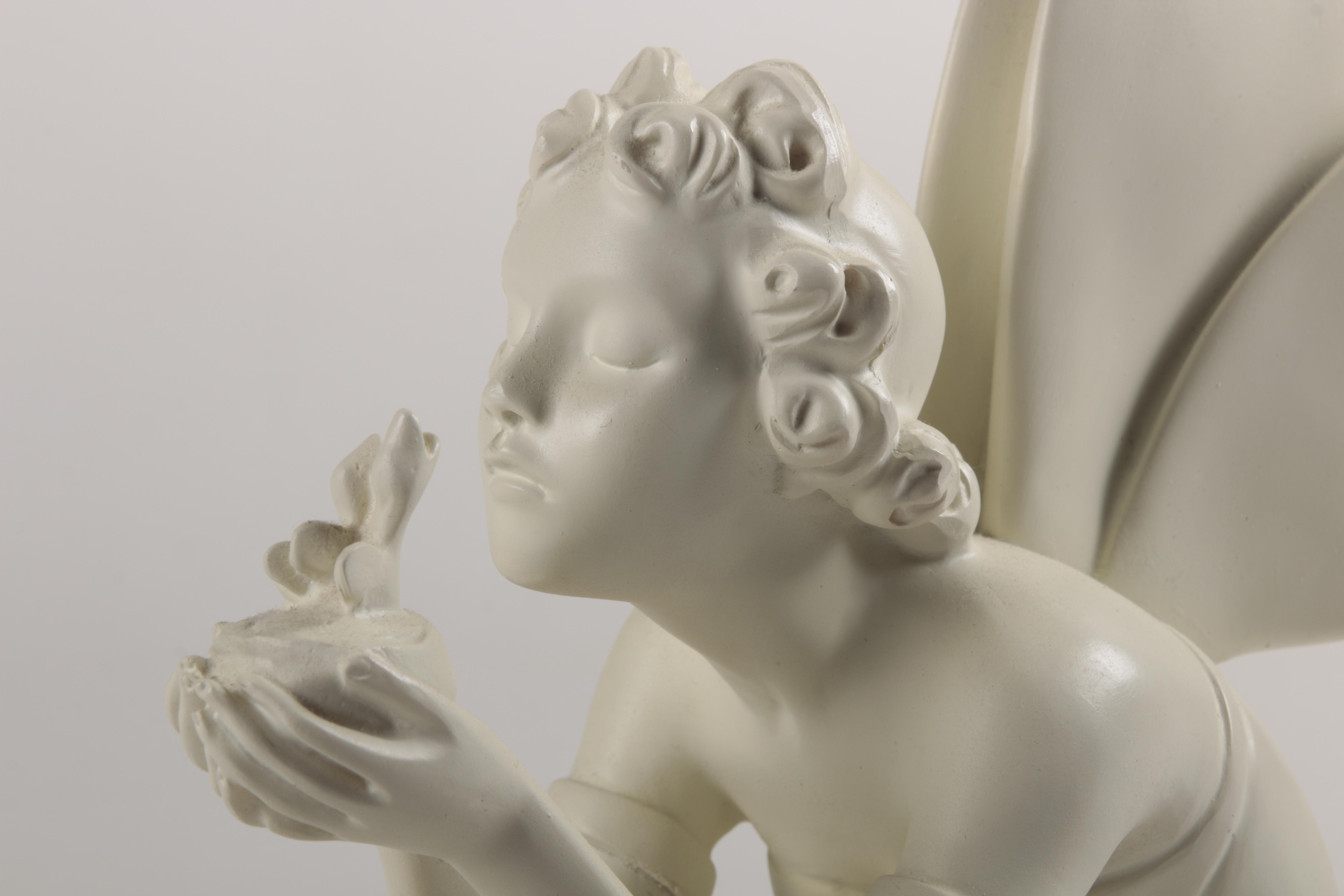 Handmade Resin Figurine of Fairy with Birdlings