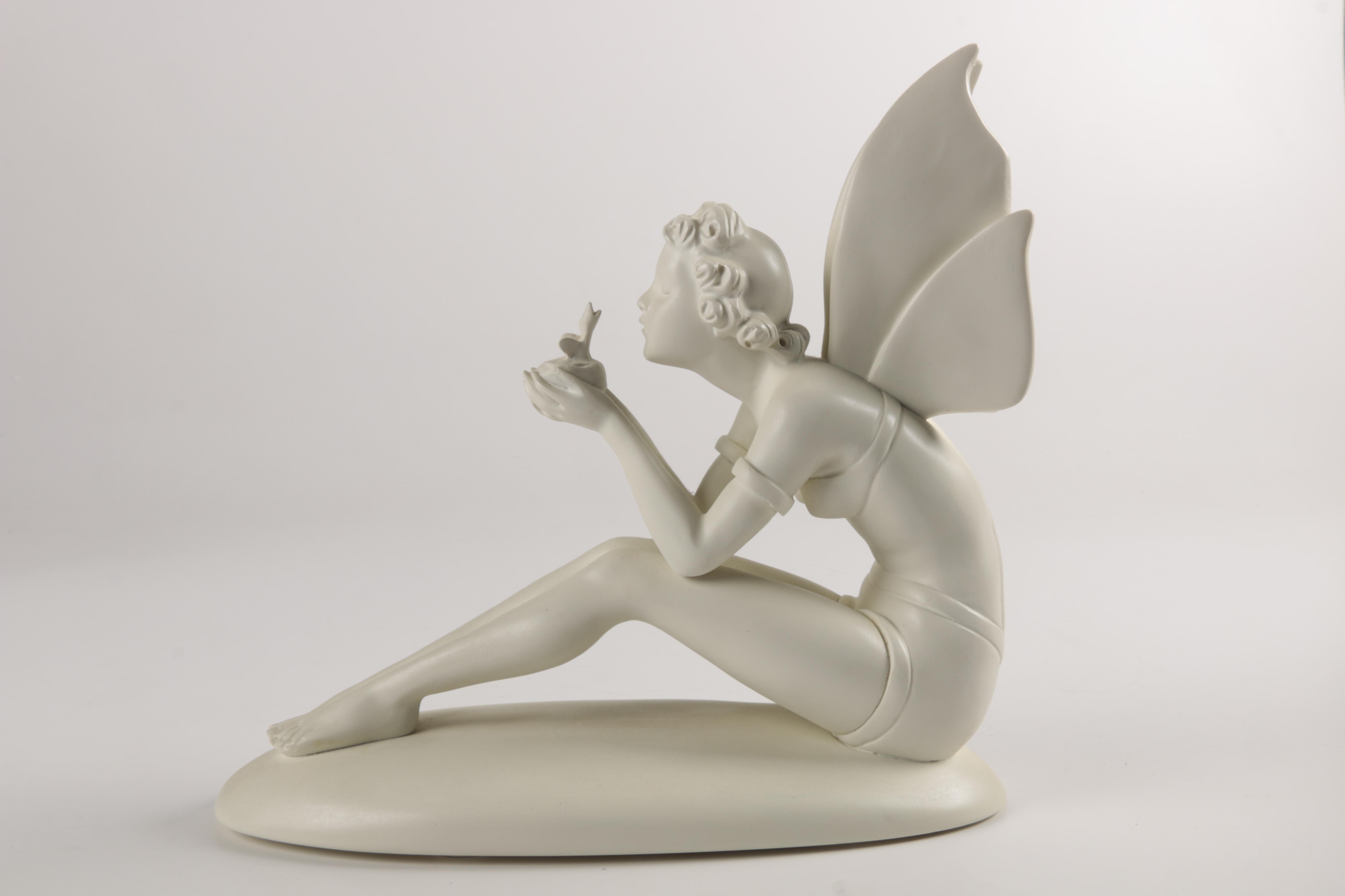 Handmade Resin Figurine of Fairy with Birdlings