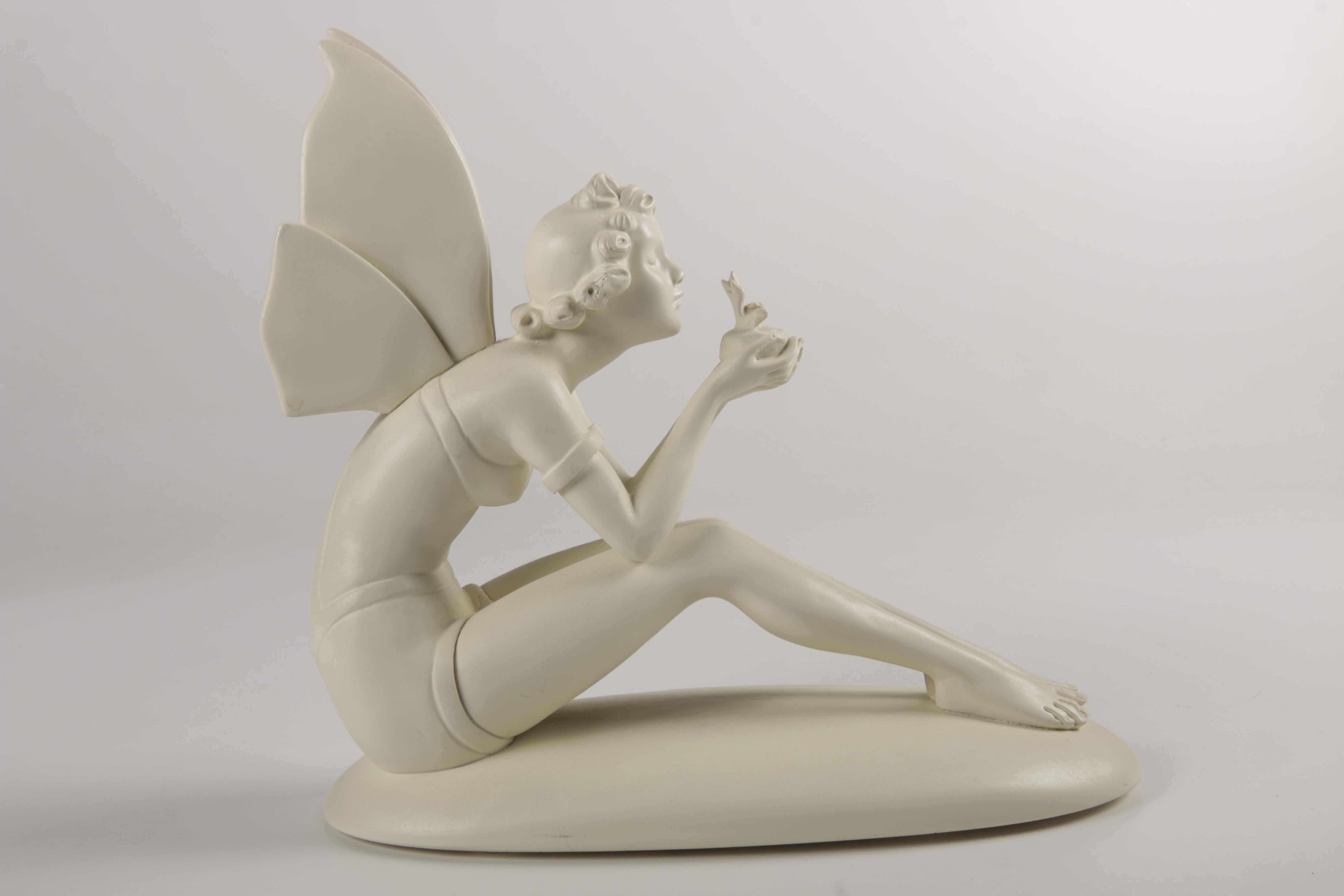 Handmade Resin Figurine of Fairy with Birdlings