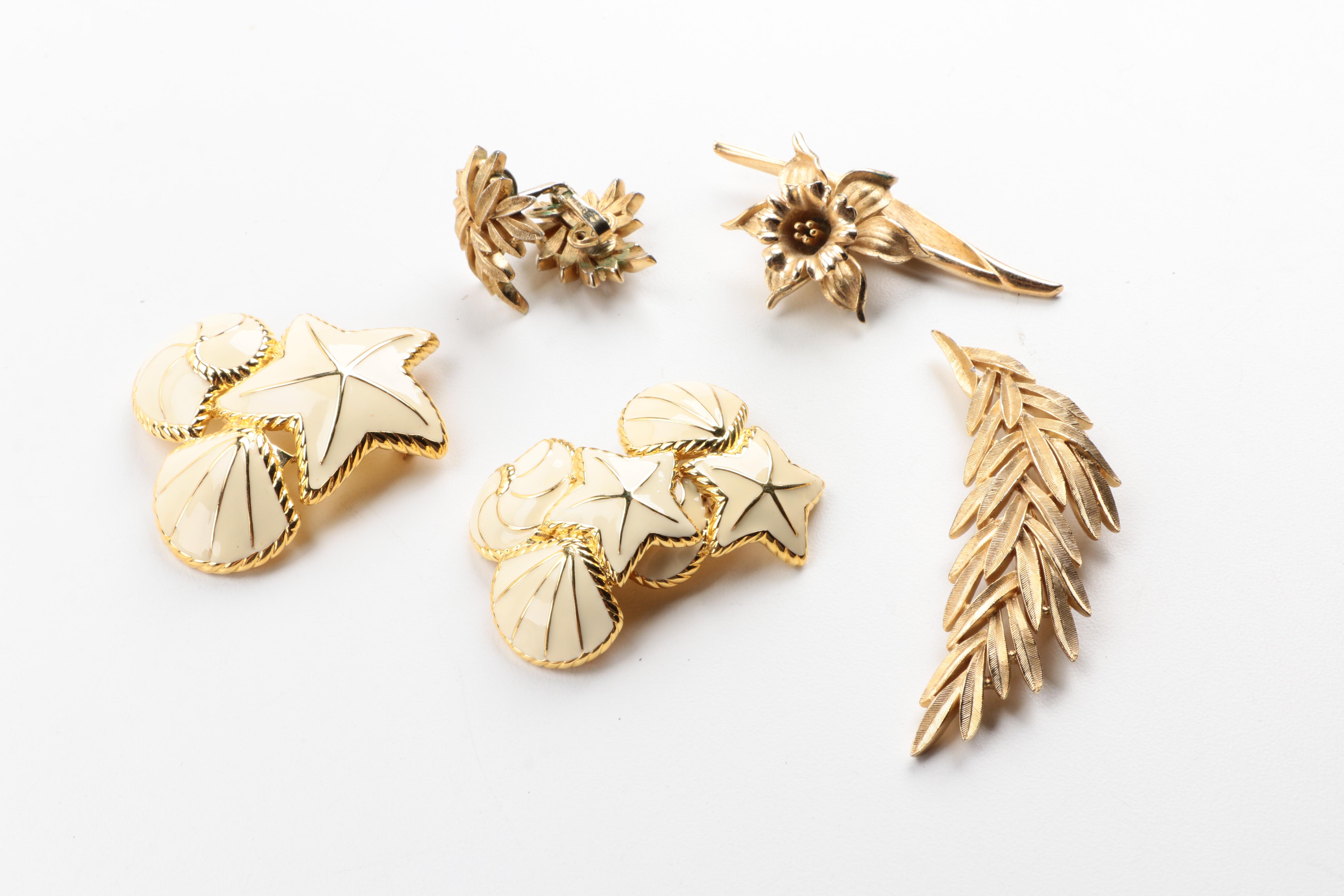 Generous Assortment of Vintage Costume Jewelry Featuring Trifari