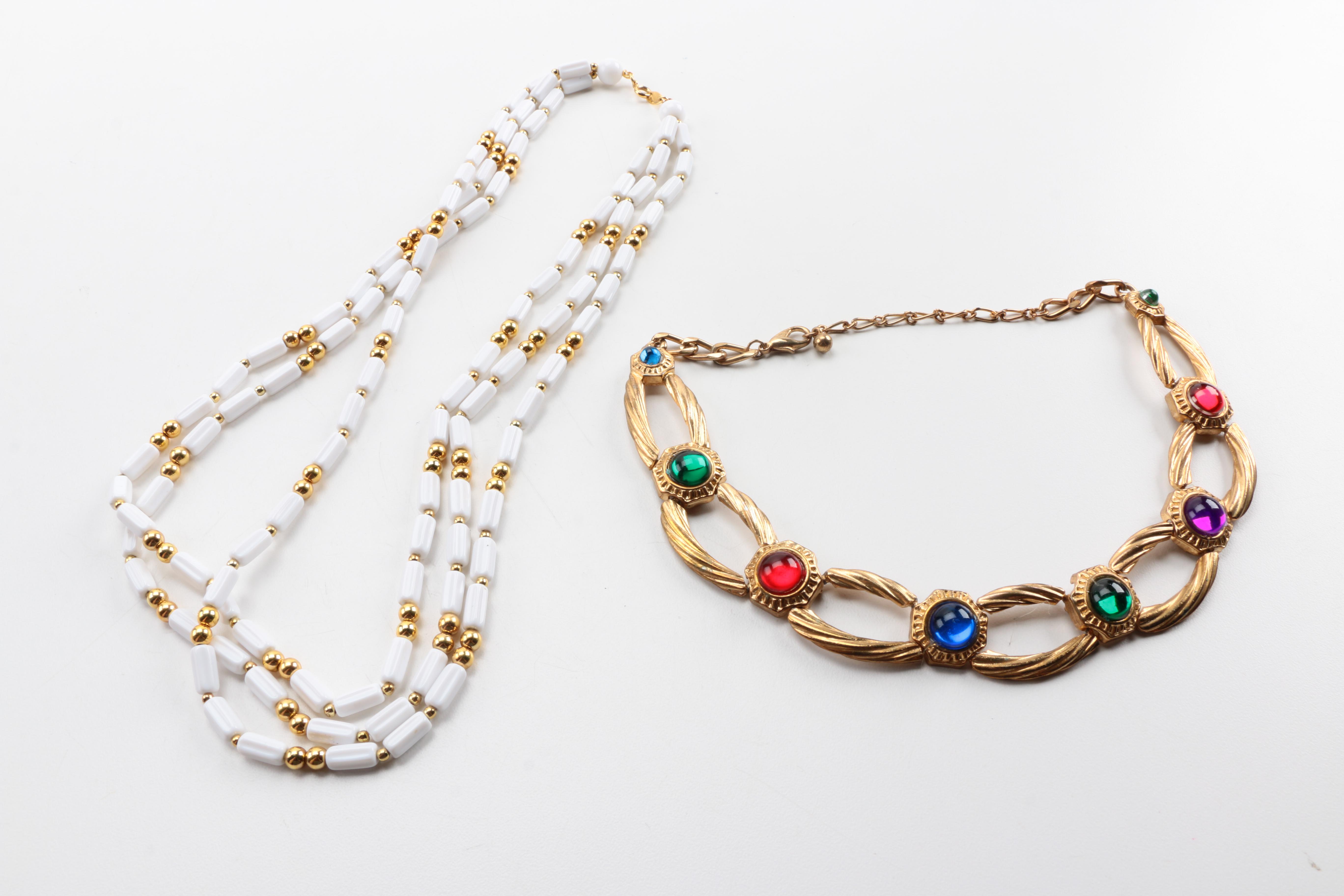 Generous Assortment of Vintage Costume Jewelry Featuring Trifari