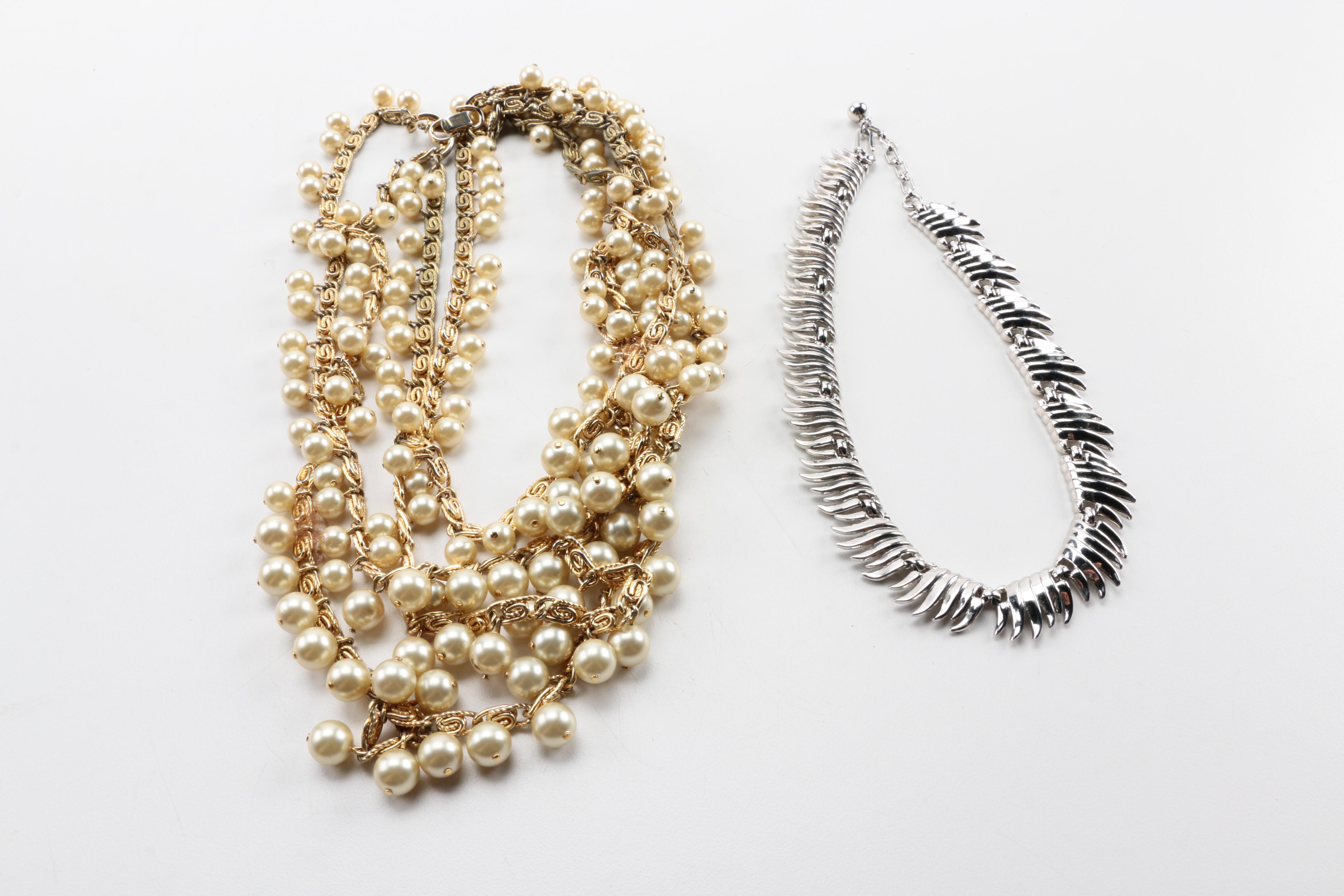 Generous Assortment of Vintage Costume Jewelry Featuring Trifari