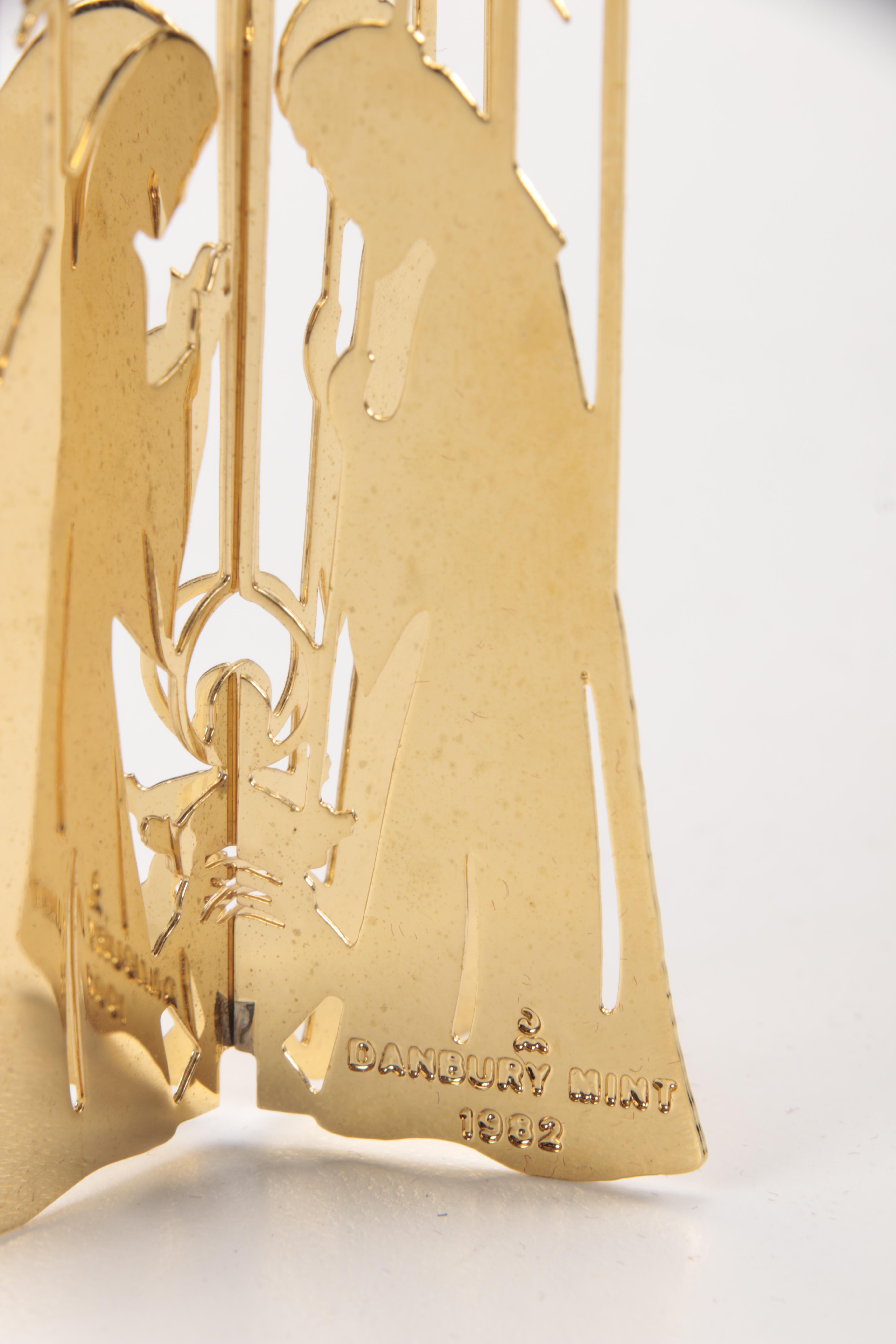 1982 Danbury Mint Gold Plated Christmas Ornaments