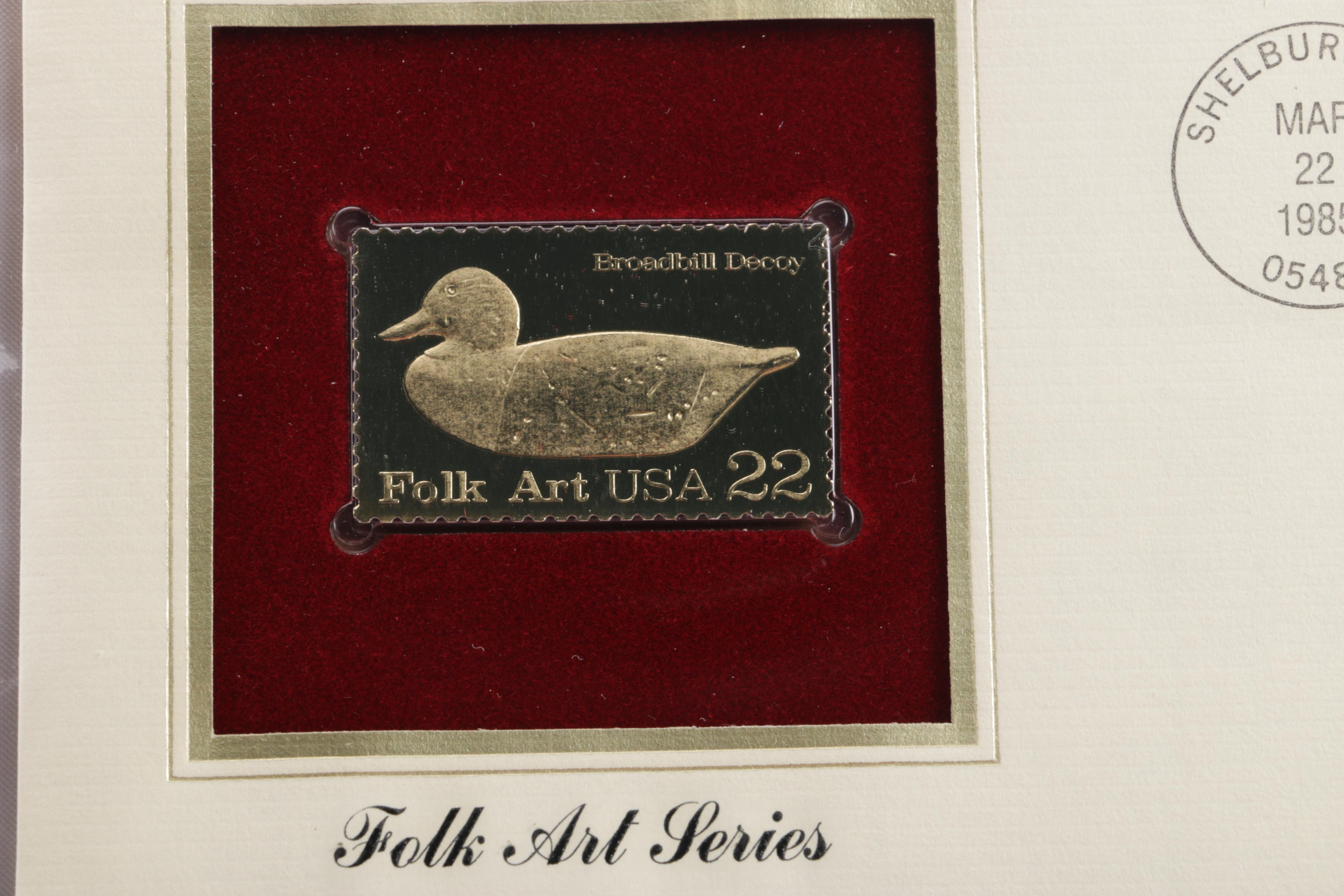 22K Gold Replicas of United States Postage Stamps
