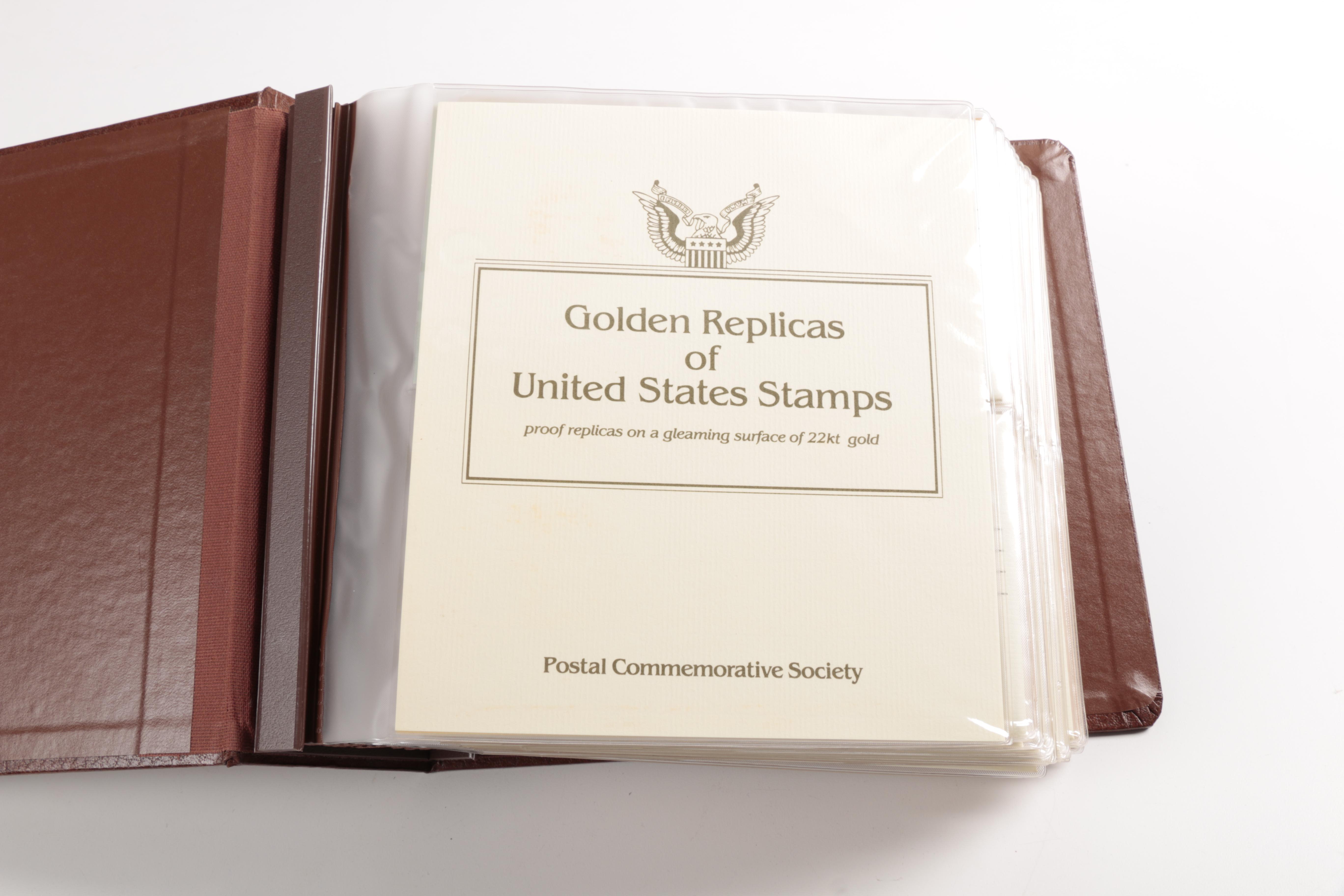 22K Gold Replicas of United States Postage Stamps