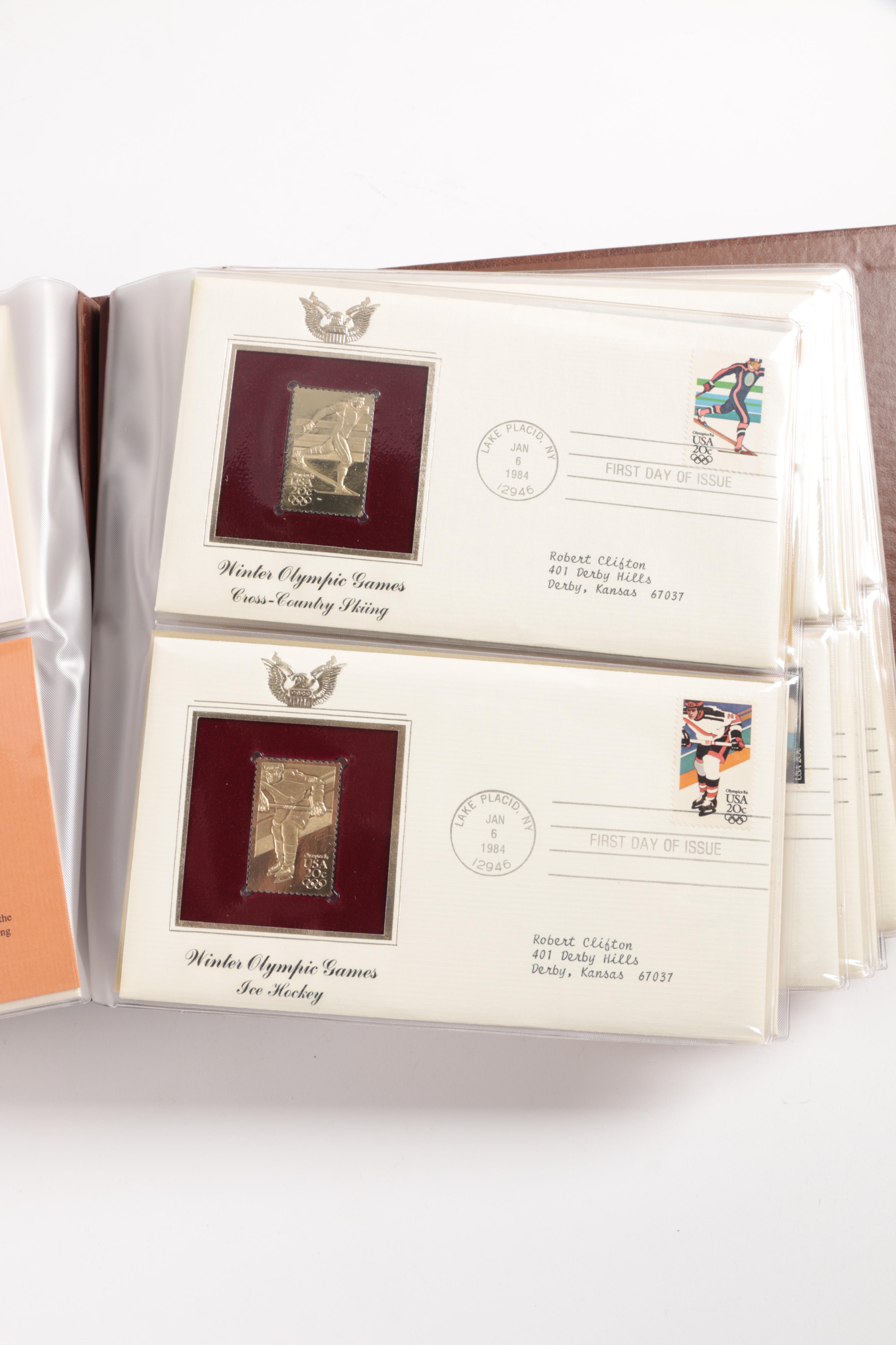 22K Gold Replicas of United States Postage Stamps