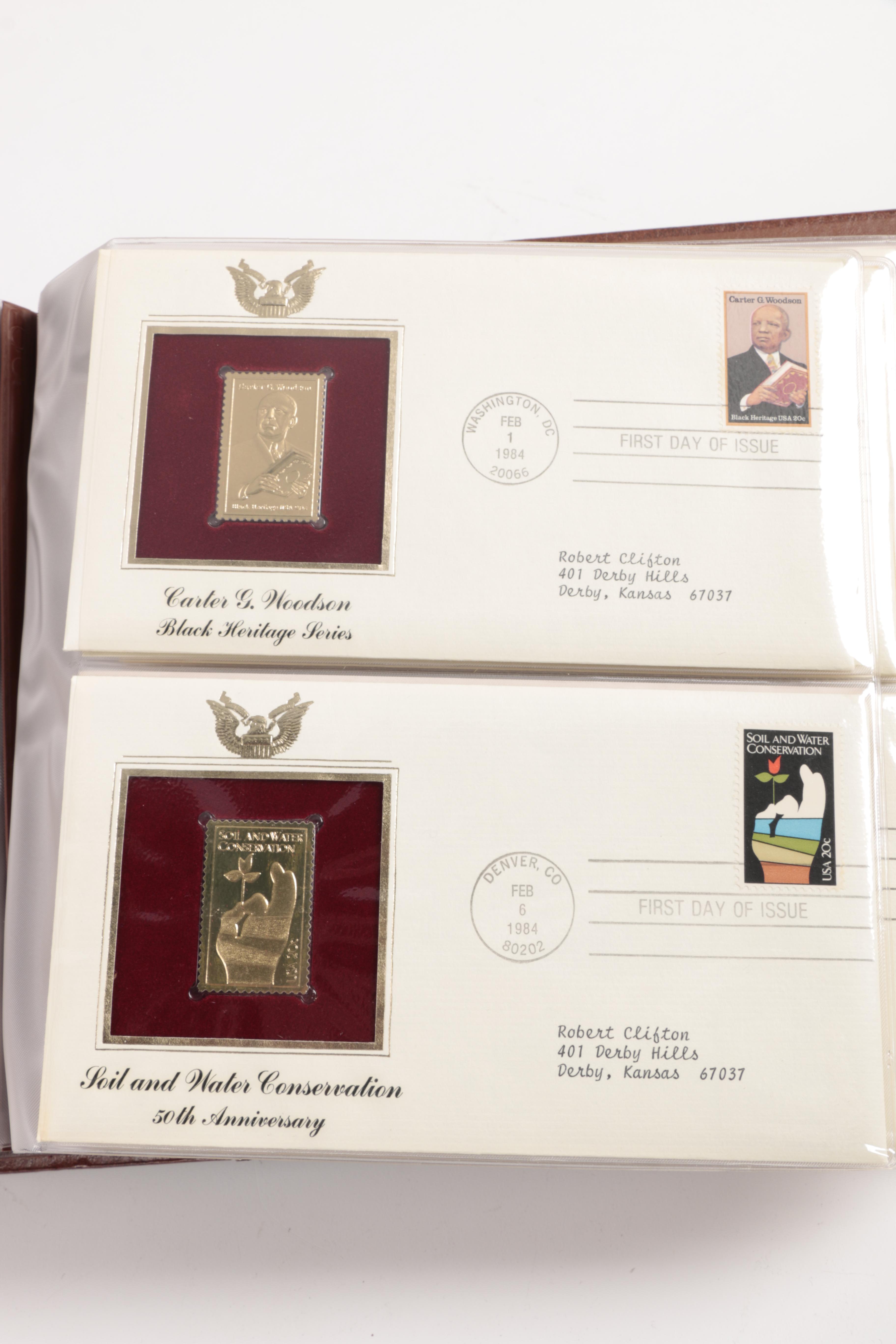 22K Gold Replicas of United States Postage Stamps