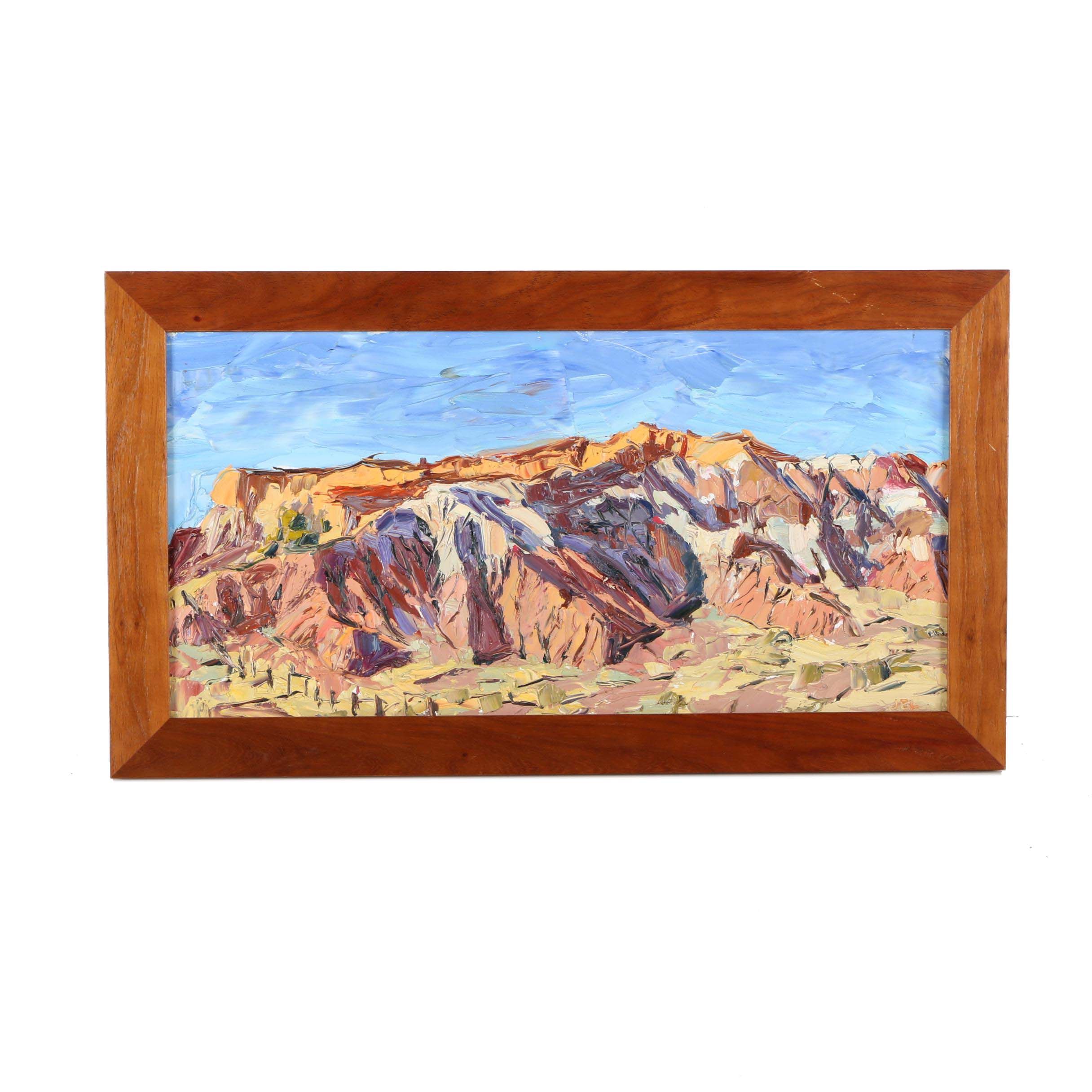 Jivan Lee Oil Painting on Wood "Georgia's Hills"