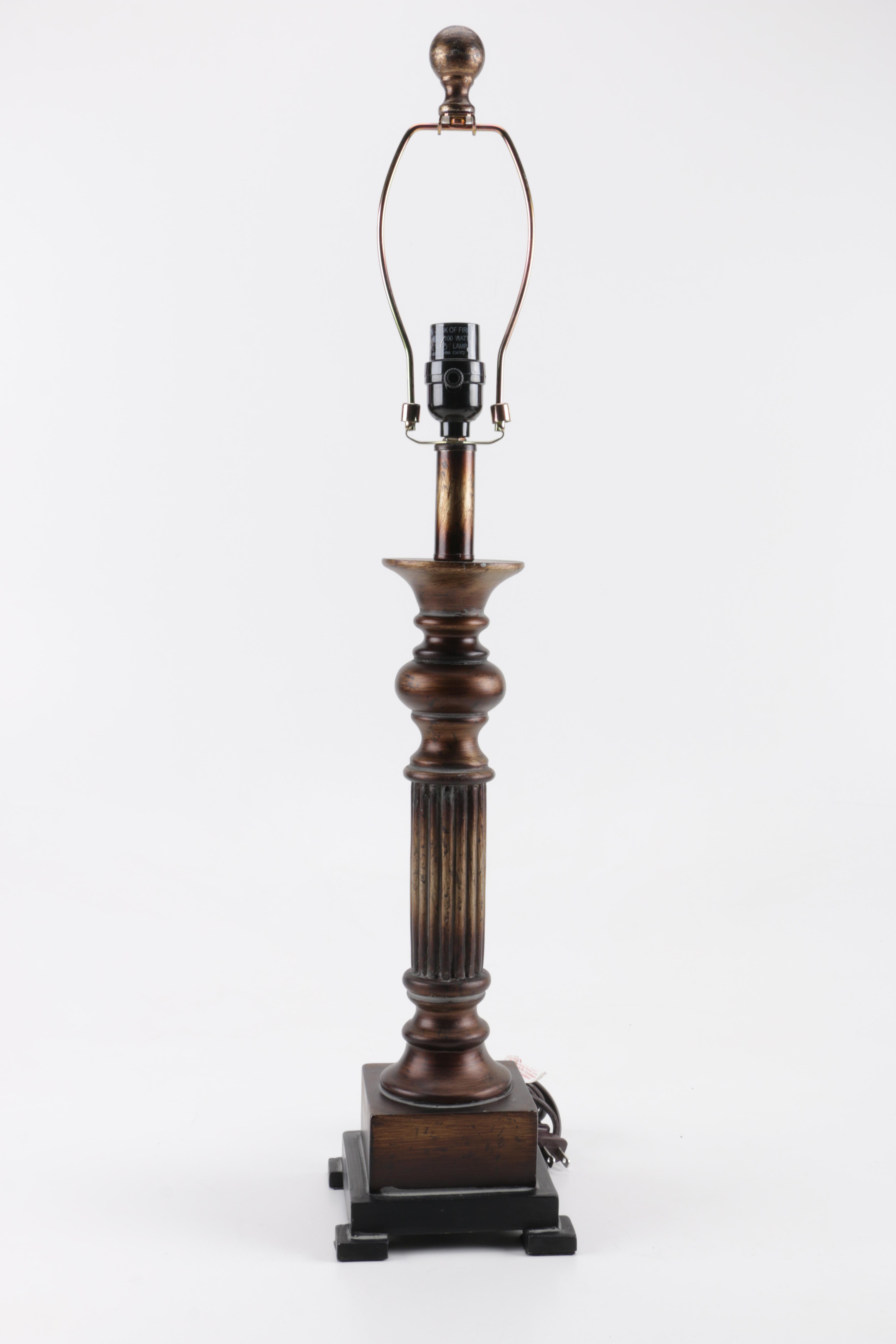 Pair of Wooden Table Lamps