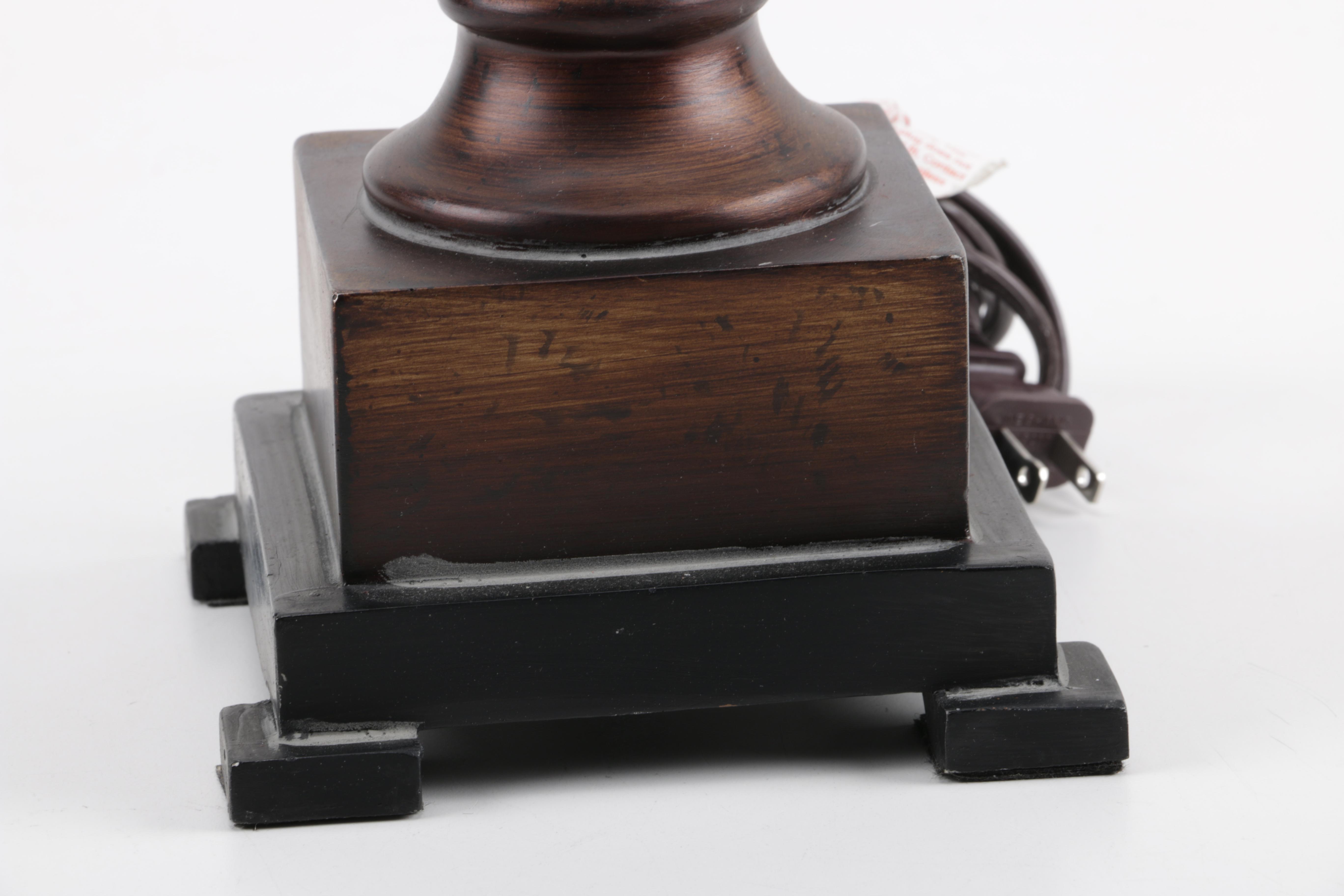 Pair of Wooden Table Lamps