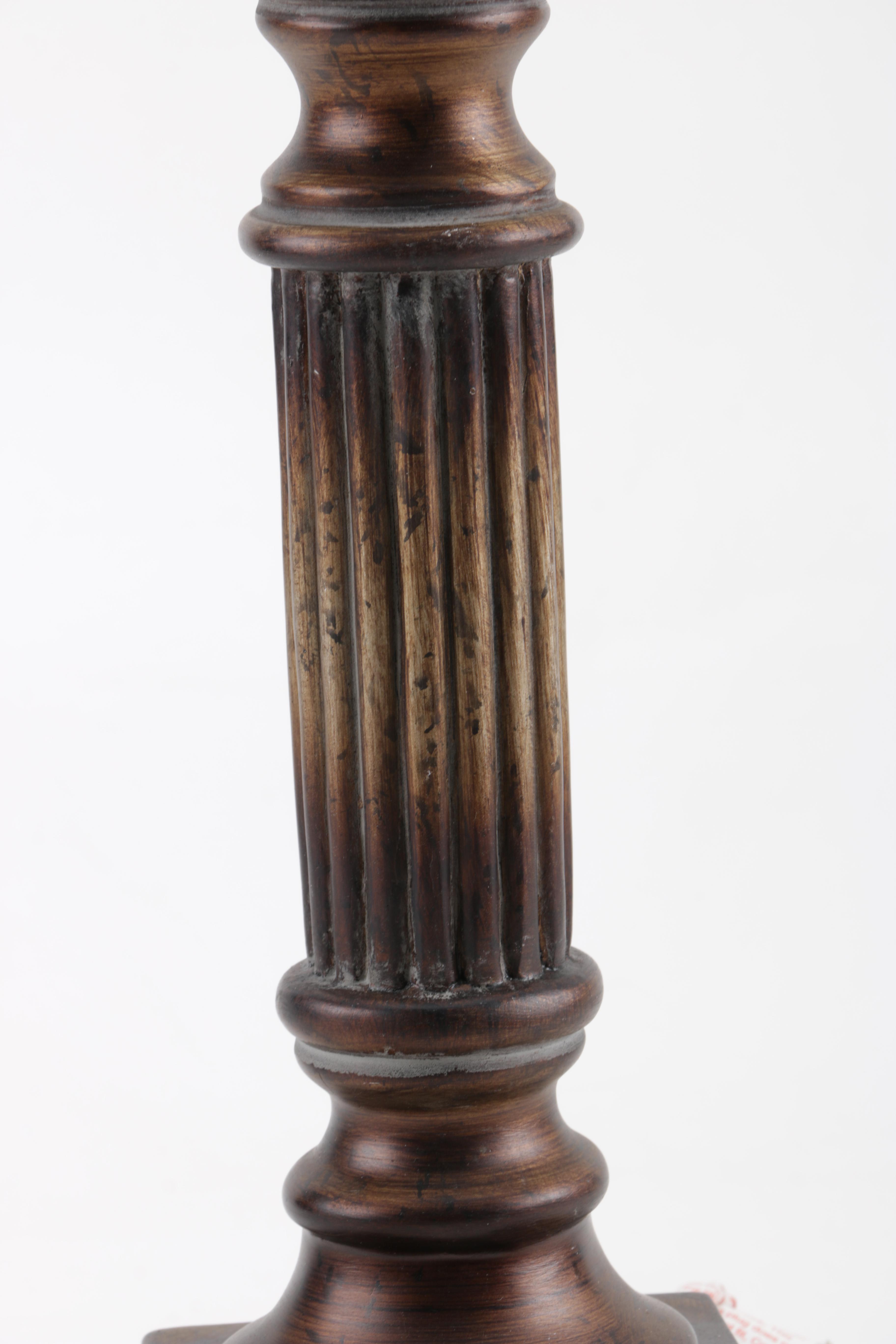 Pair of Wooden Table Lamps