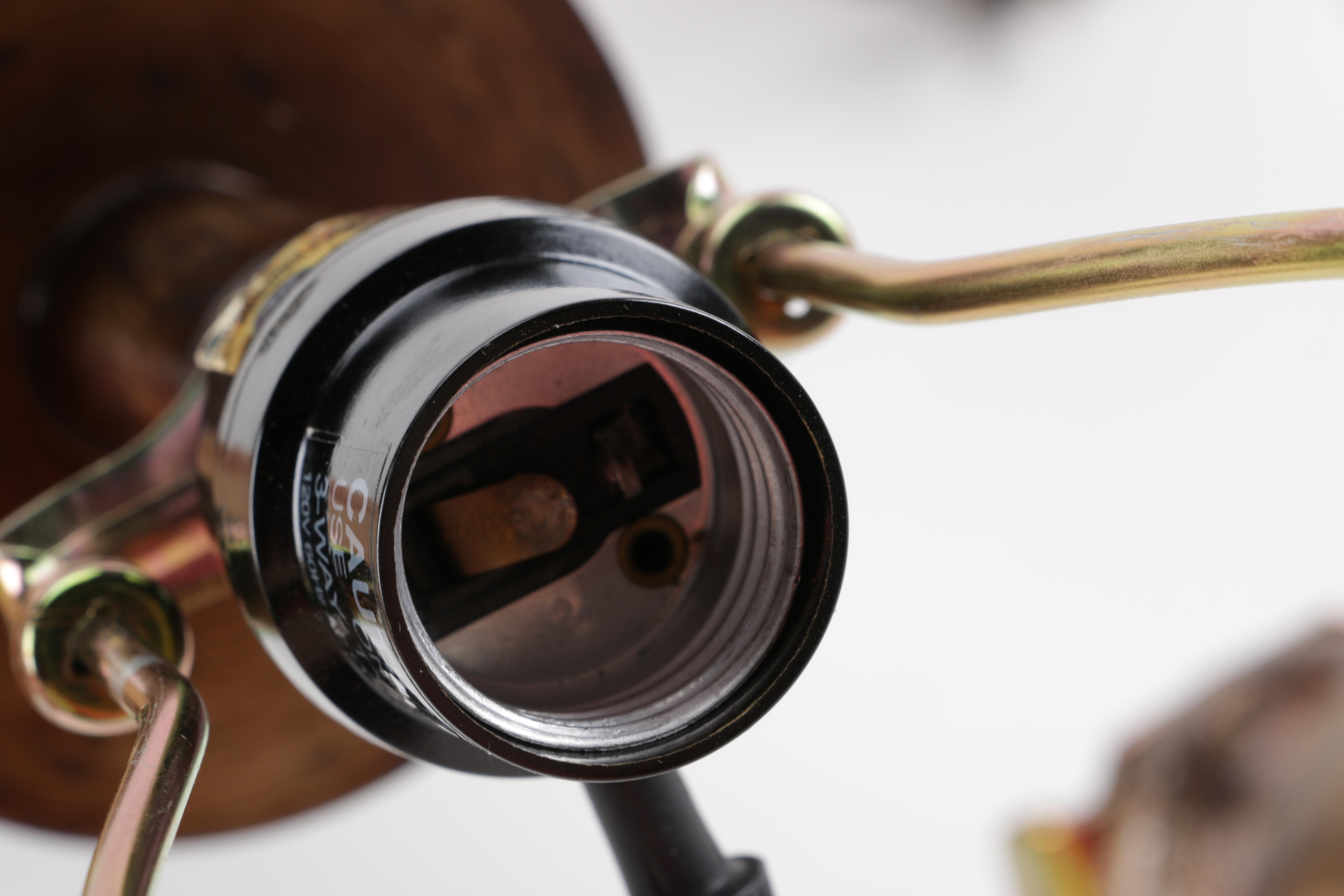 Pair of Wooden Table Lamps