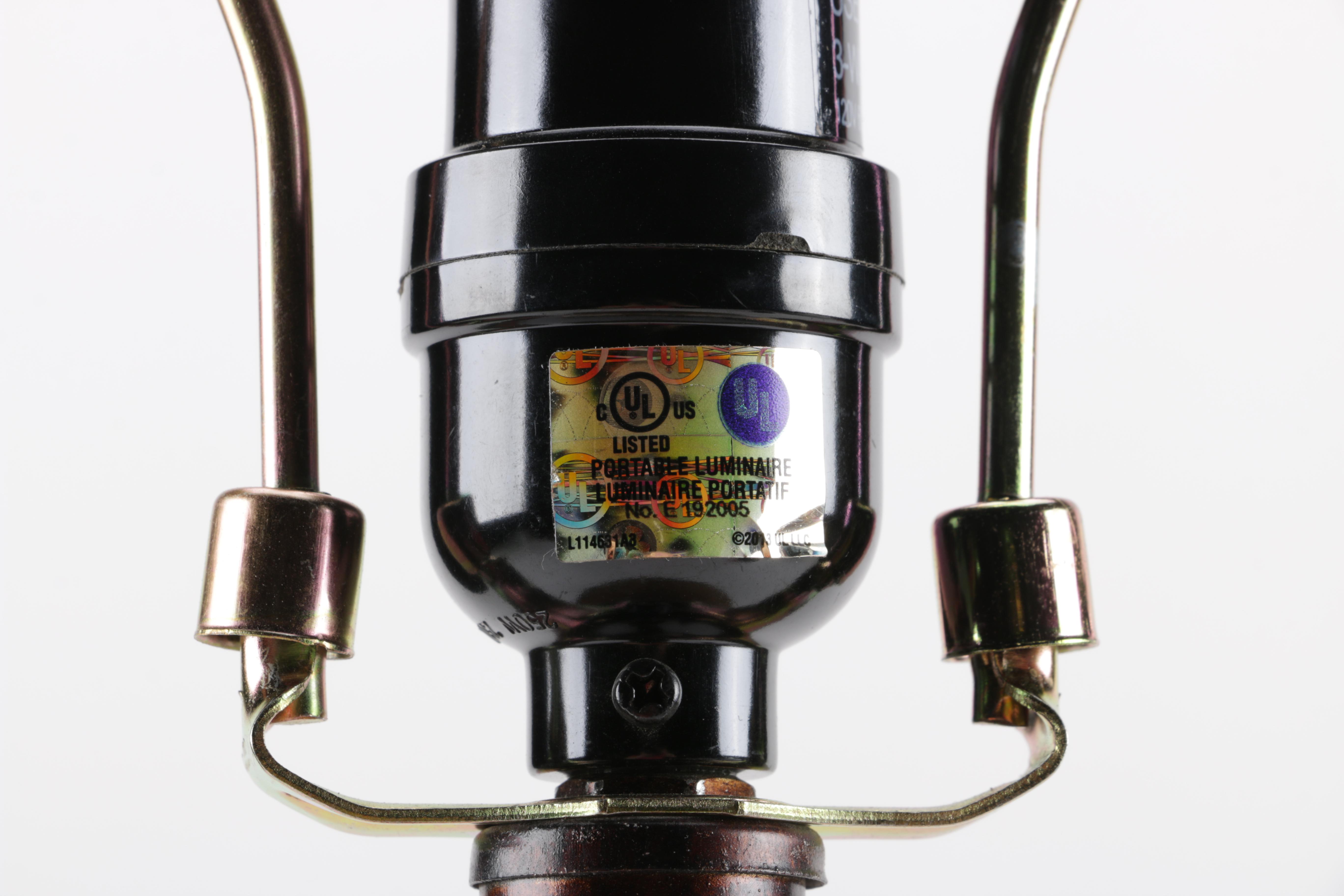 Pair of Wooden Table Lamps