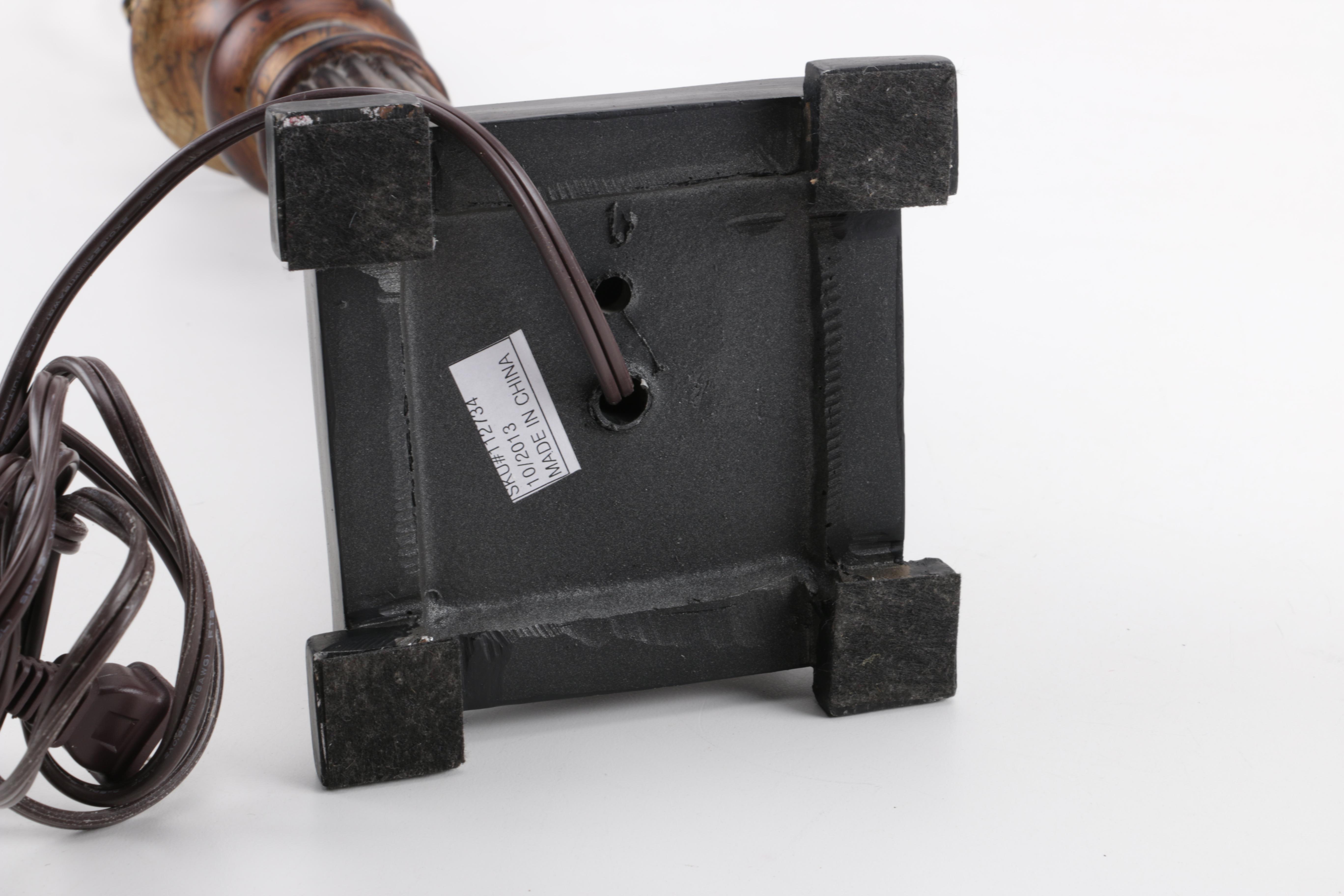 Pair of Wooden Table Lamps