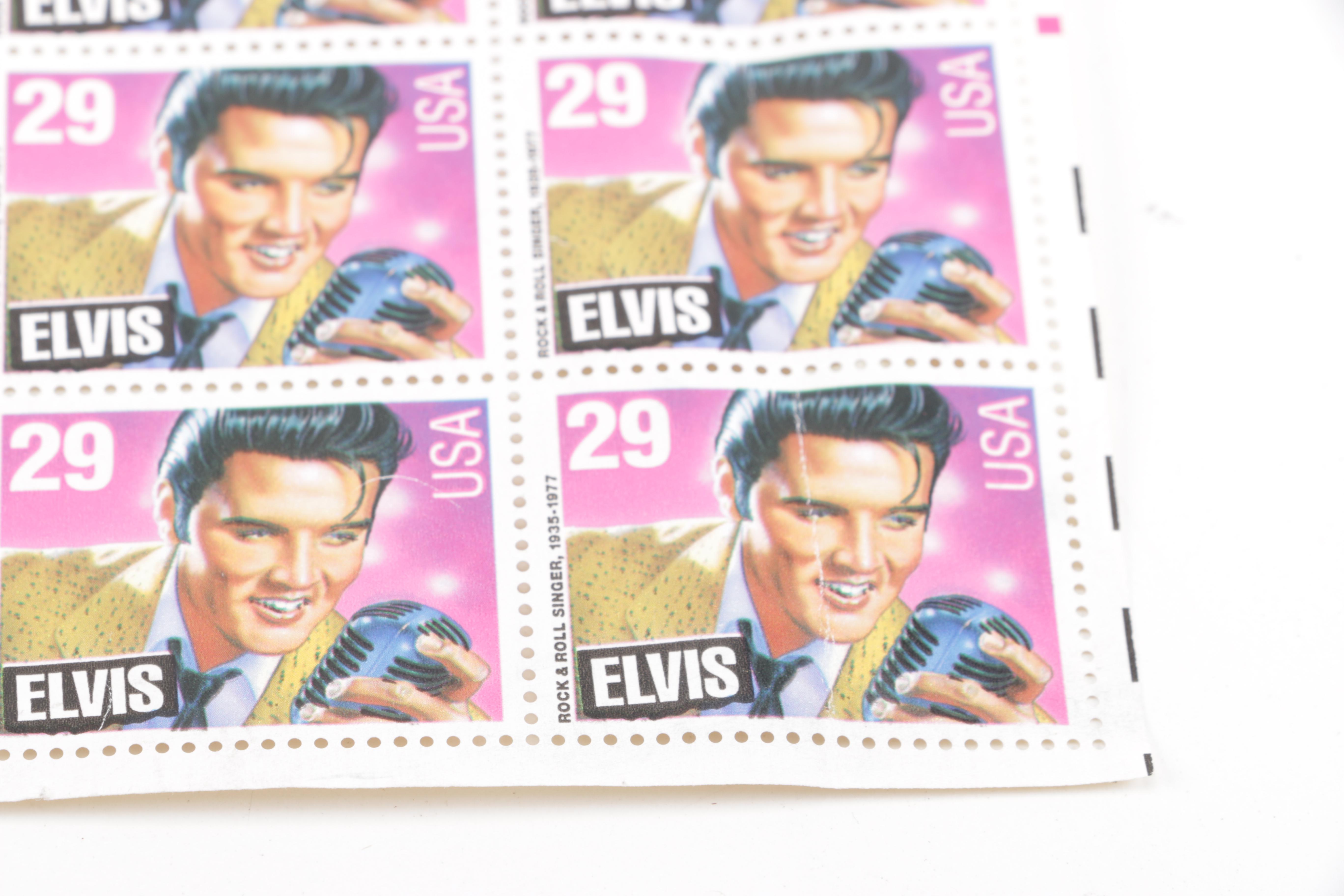 1993 Elvis Presley United States Postage Stamp Mint Sheet