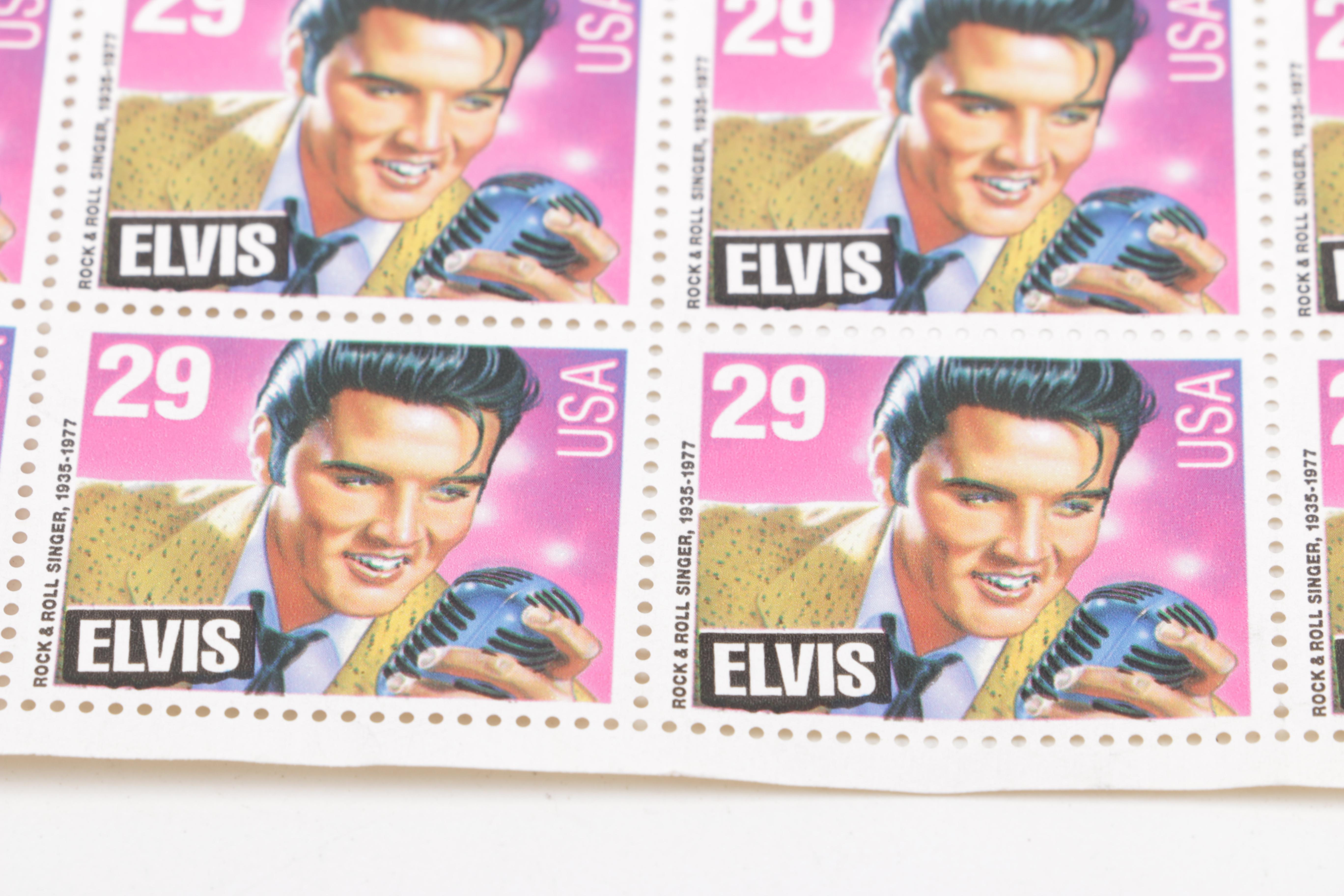 1993 Elvis Presley United States Postage Stamp Mint Sheet