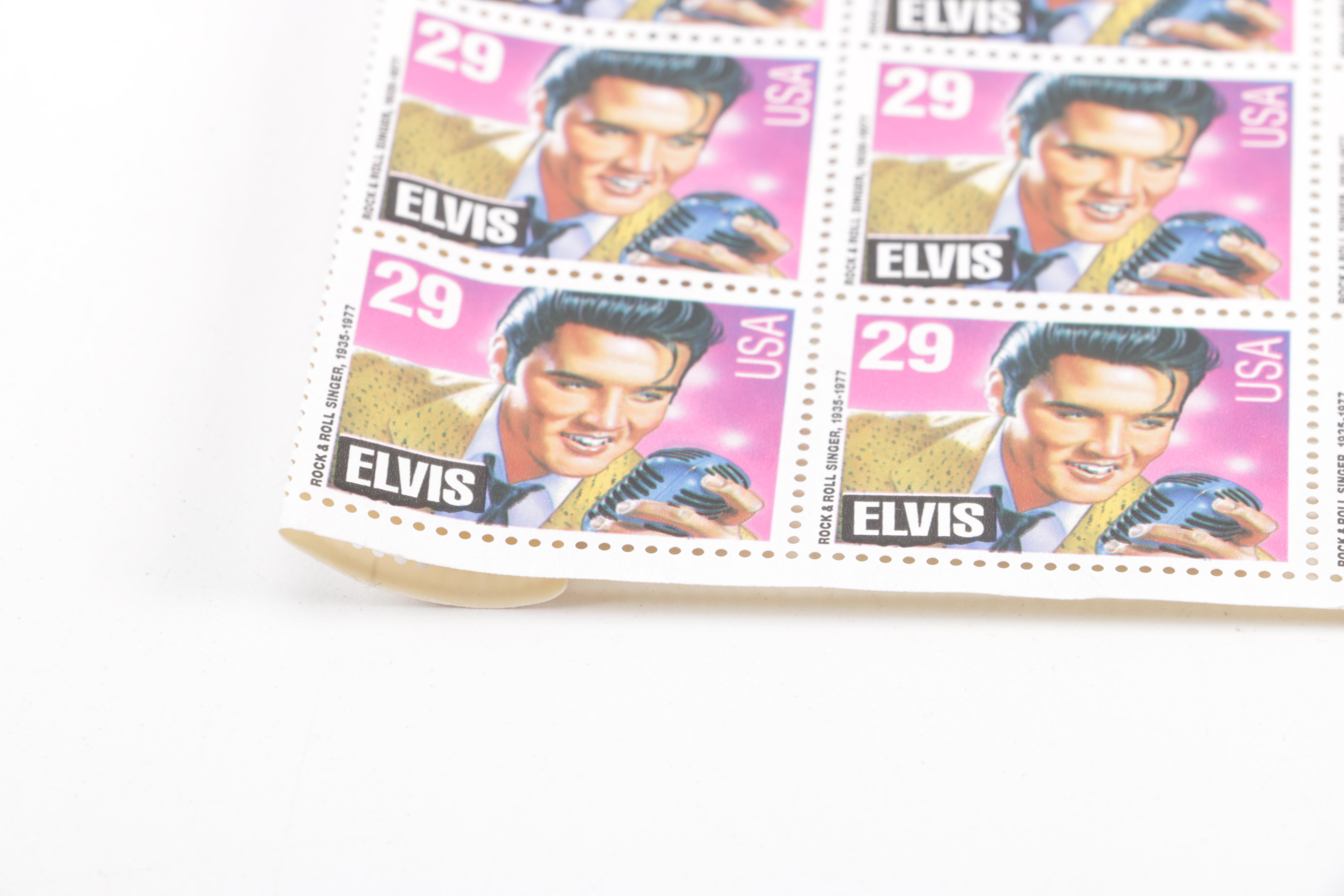 1993 Elvis Presley United States Postage Stamp Mint Sheet
