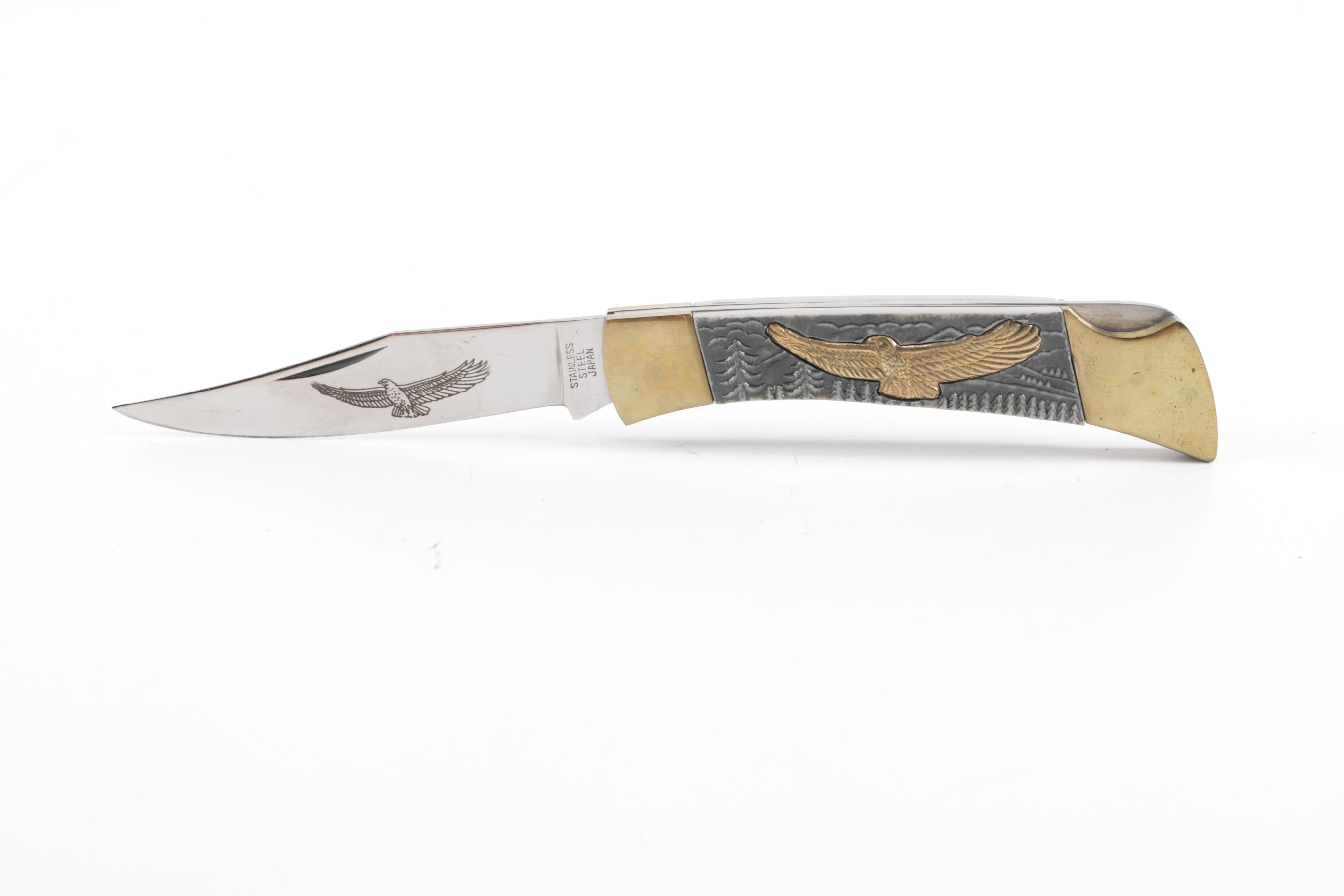 Folding Knife With Eagle Handle