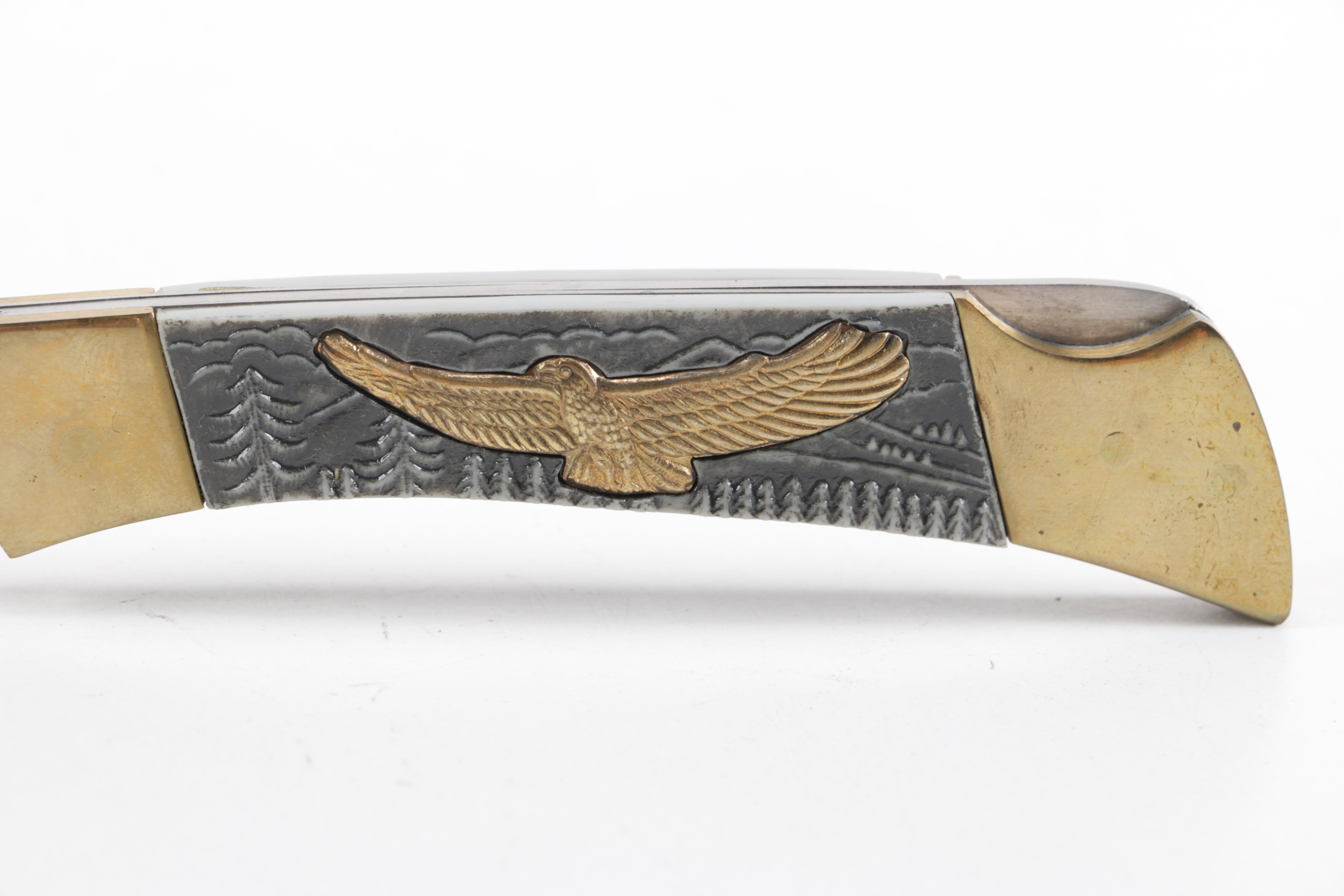 Folding Knife With Eagle Handle