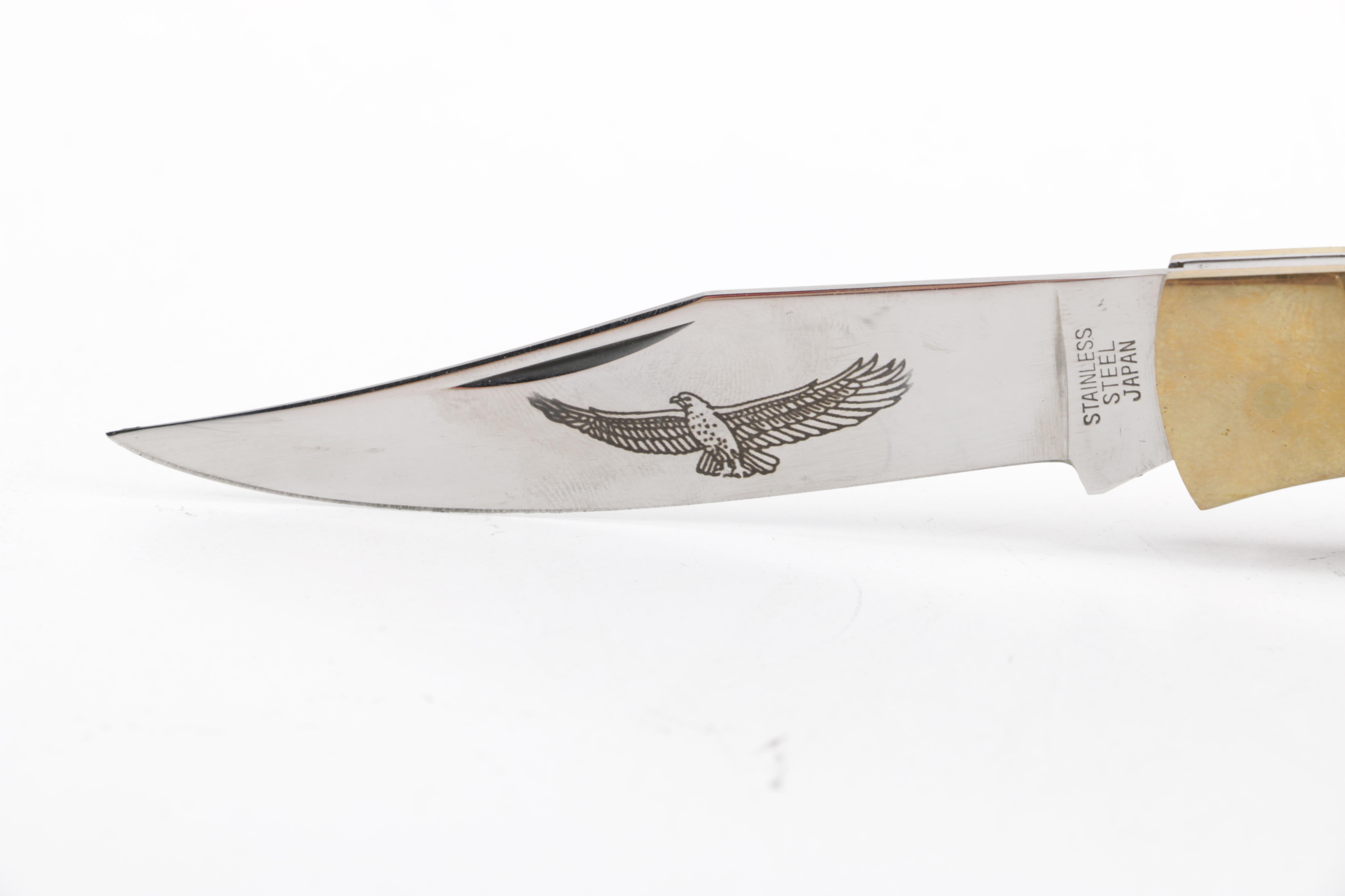 Folding Knife With Eagle Handle
