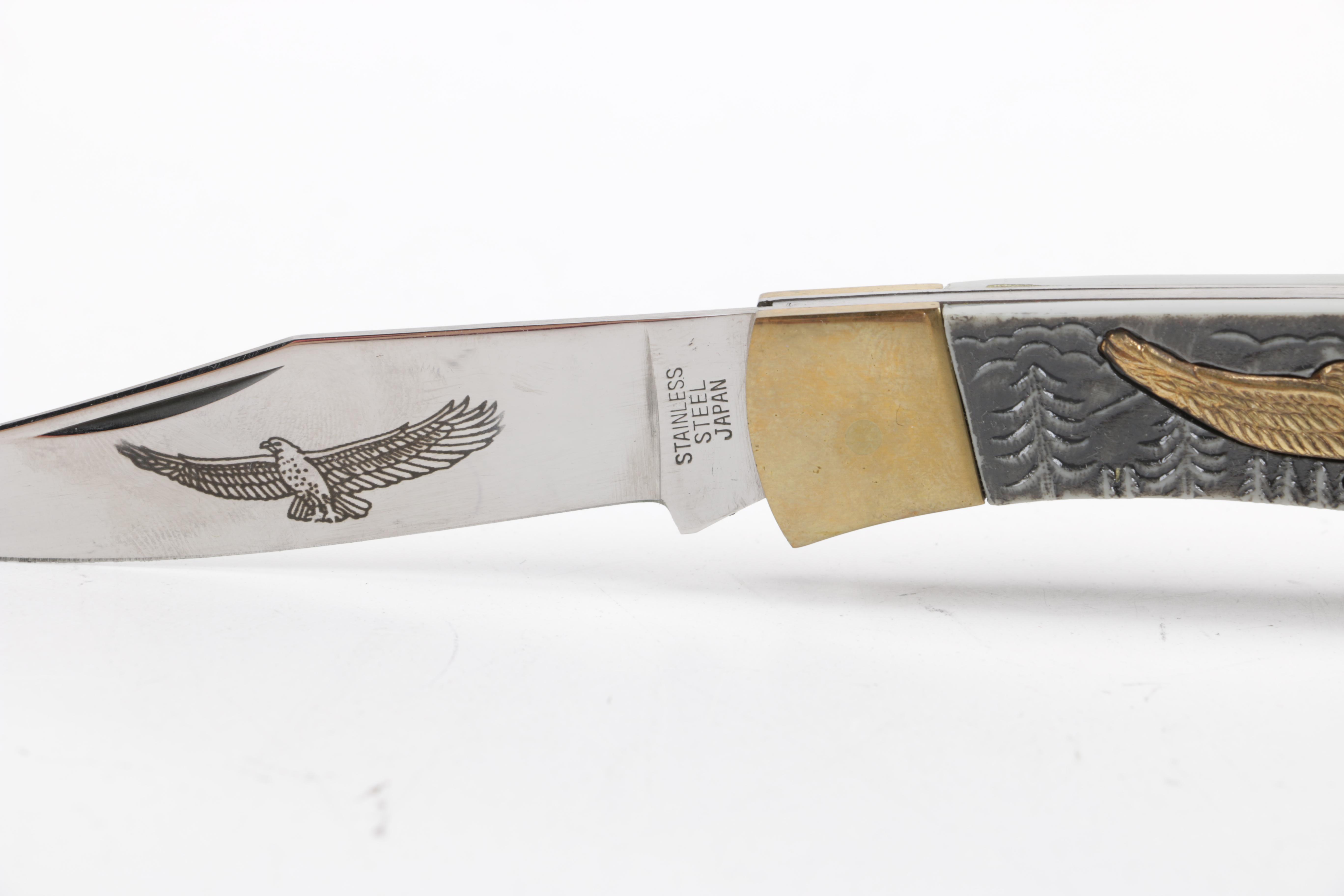 Folding Knife With Eagle Handle