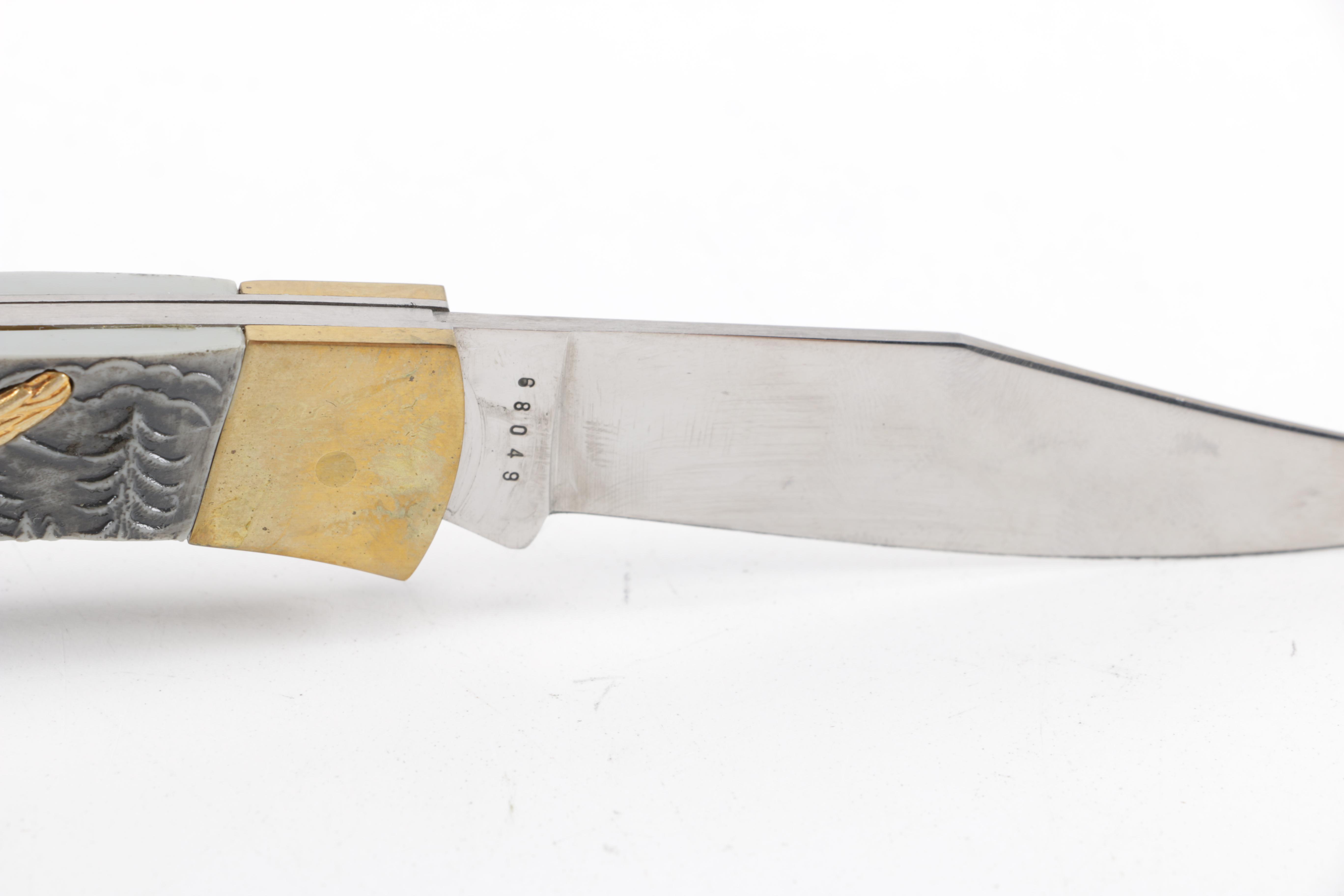Folding Knife With Eagle Handle