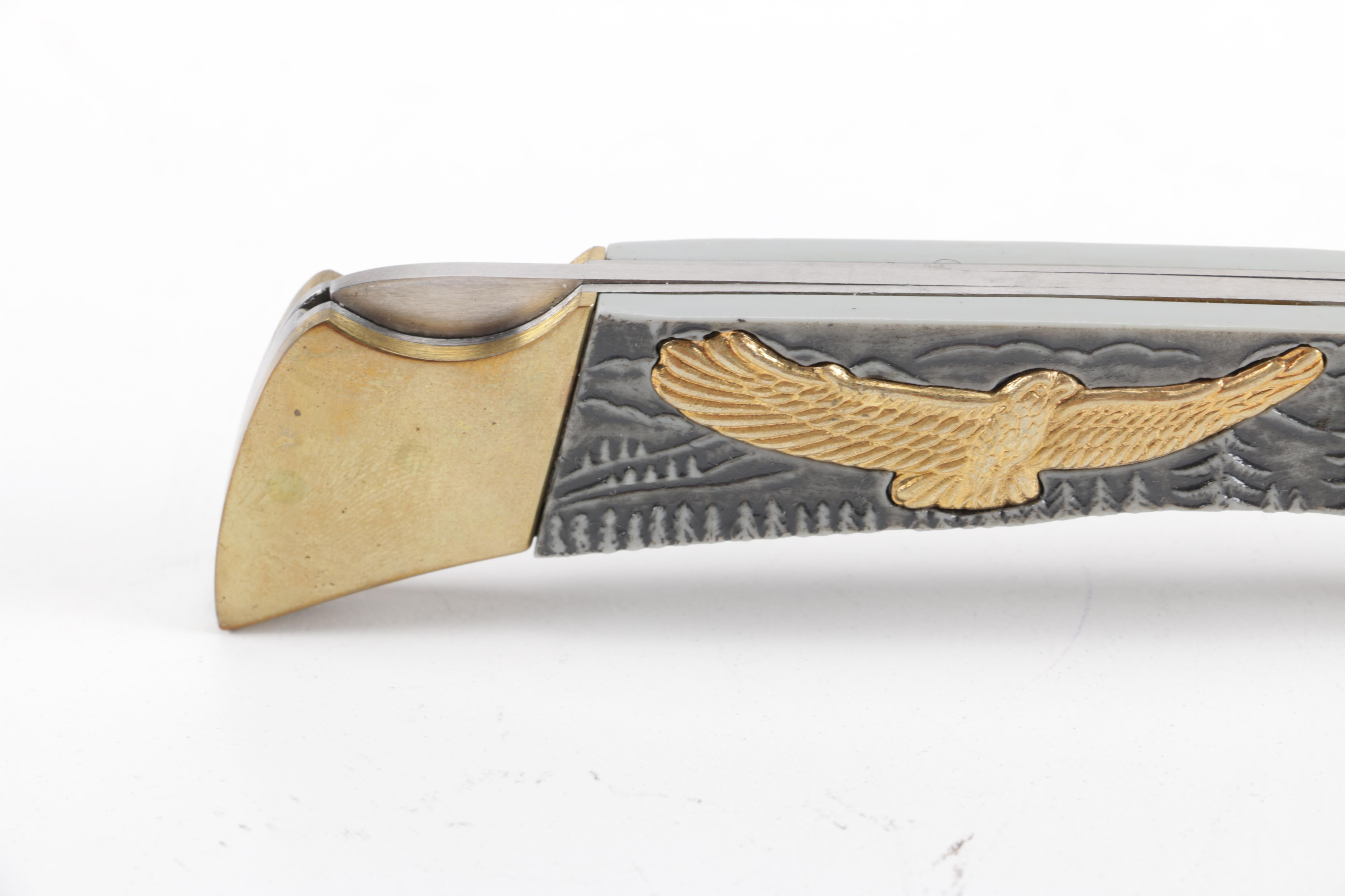 Folding Knife With Eagle Handle