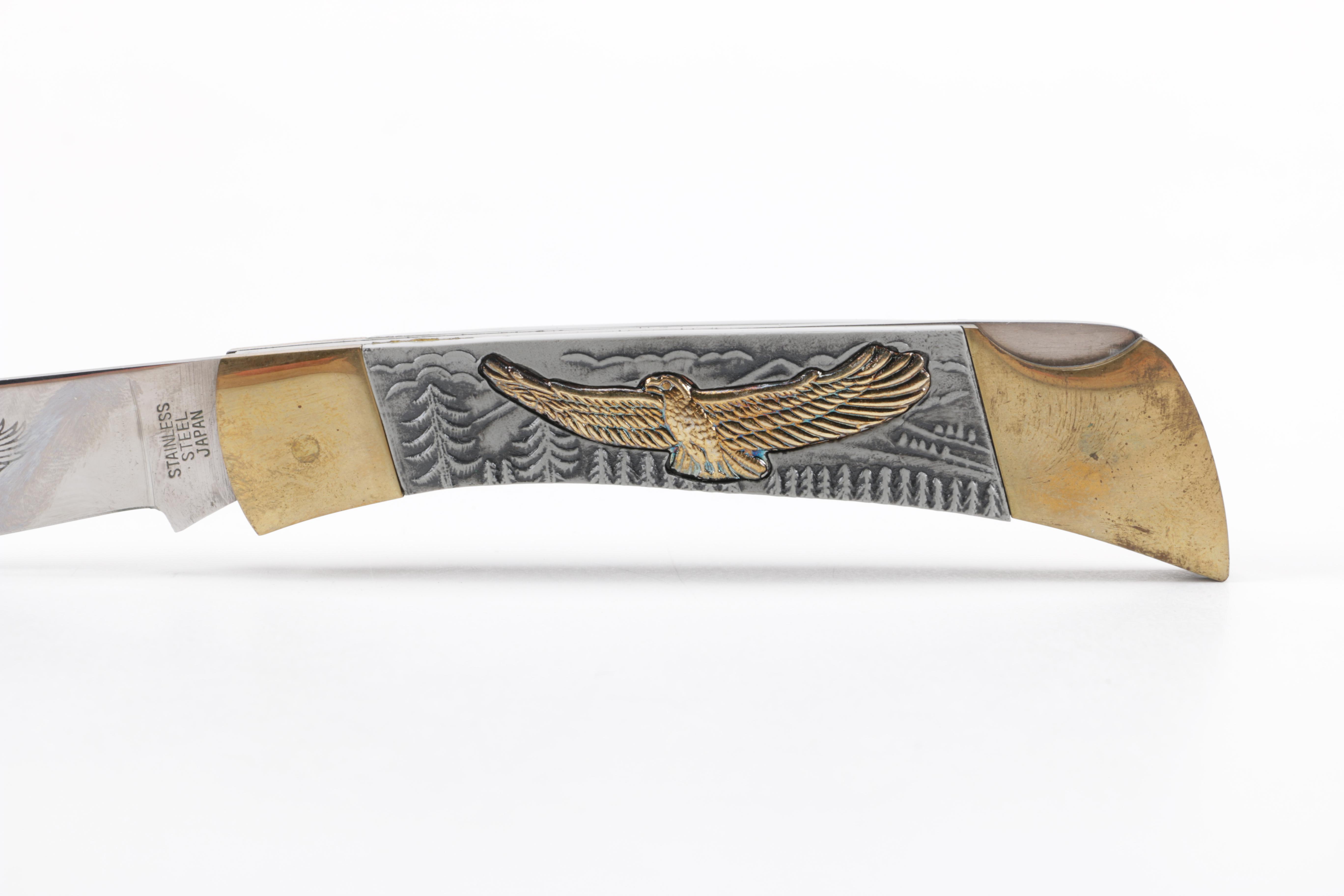 Folding Knife With Eagle Handle