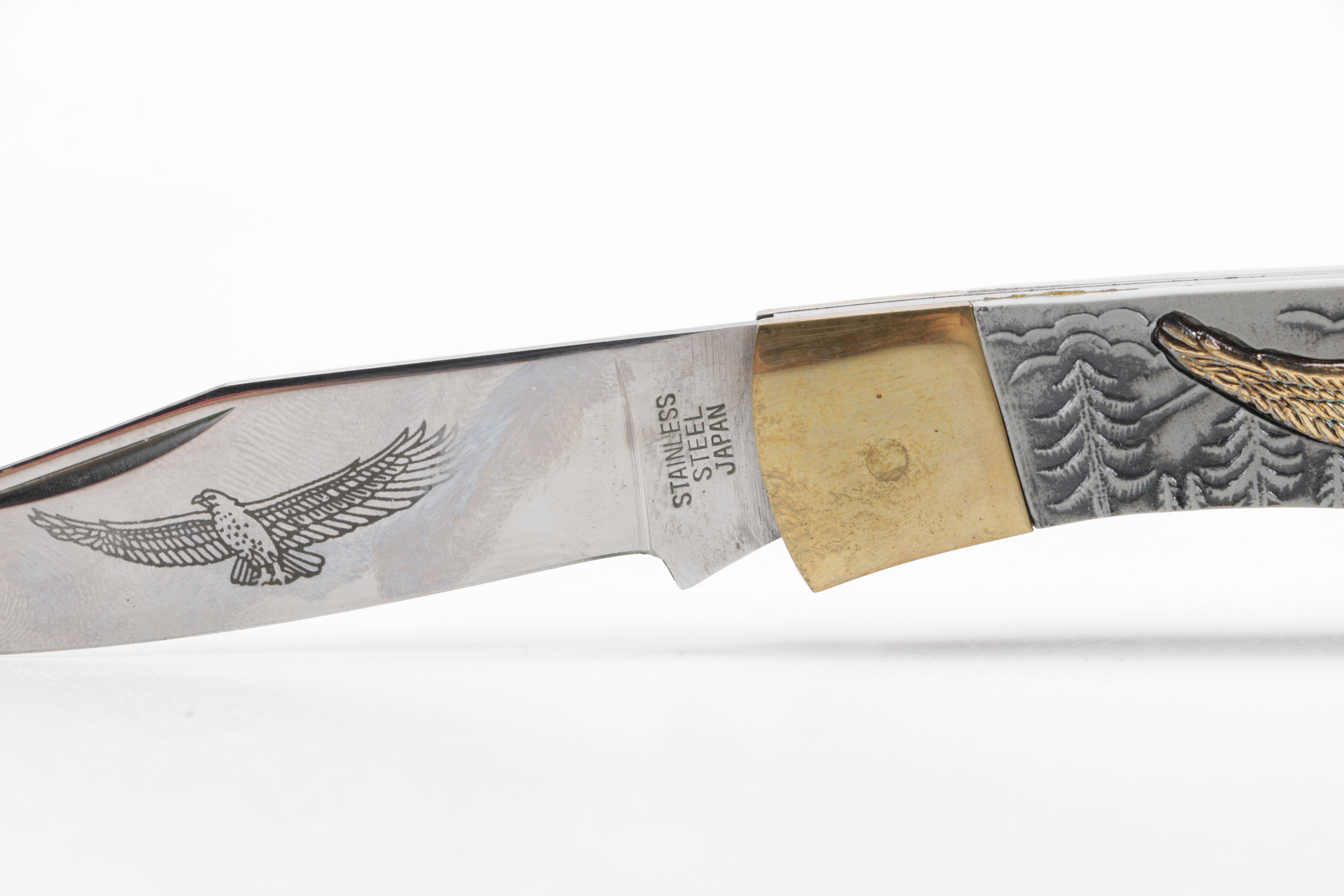 Folding Knife With Eagle Handle