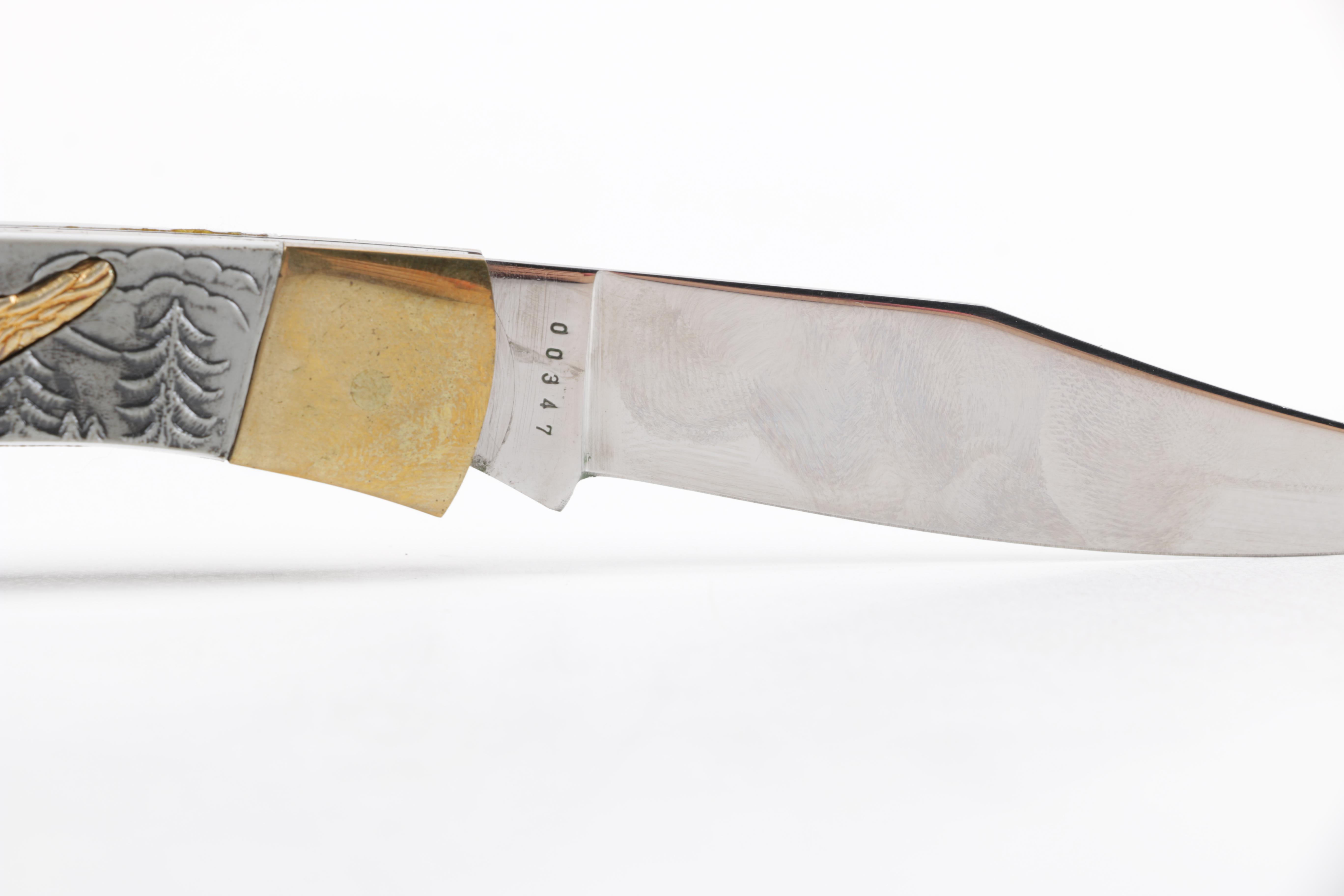 Folding Knife With Eagle Handle
