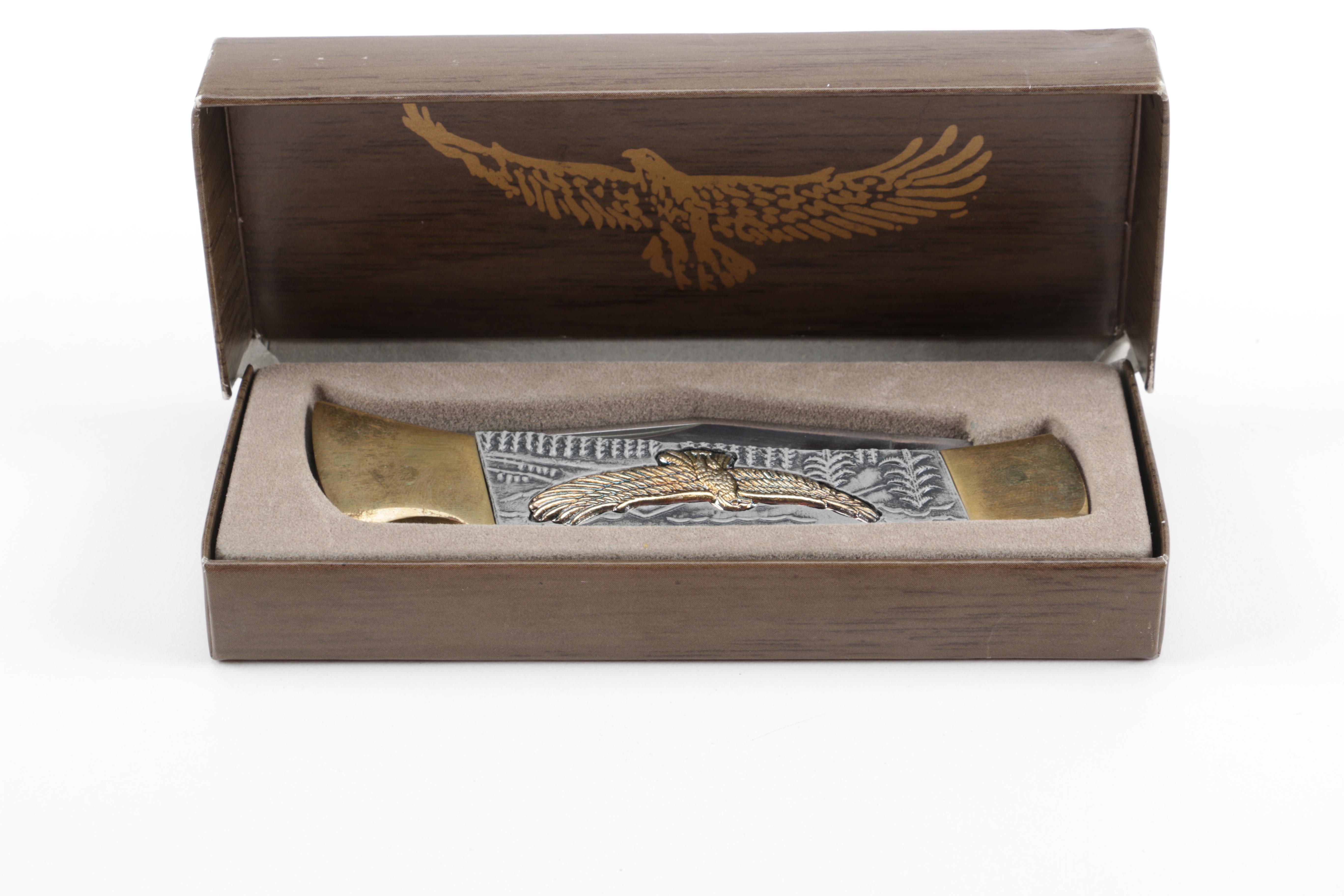 Folding Knife With Eagle Handle