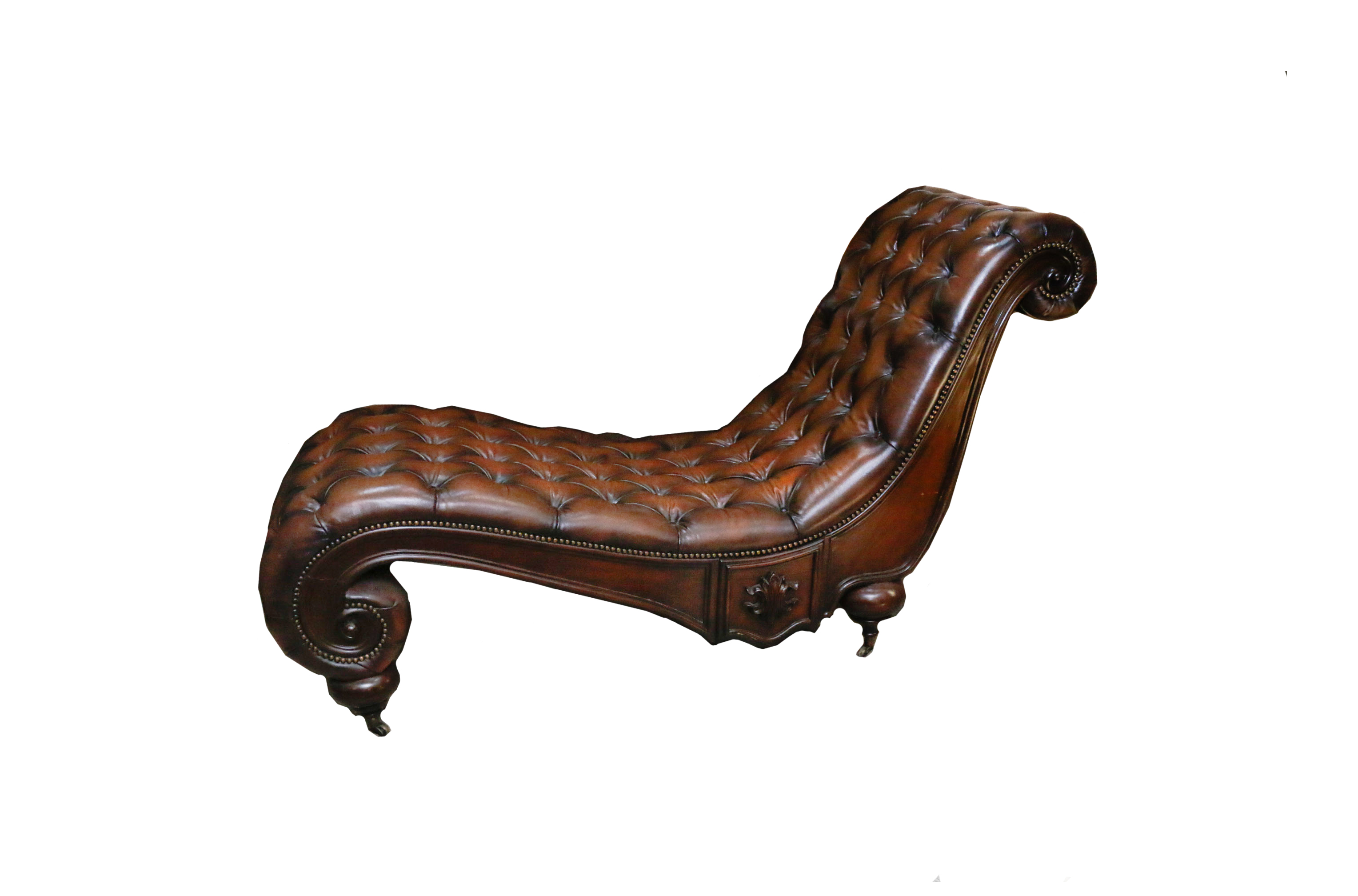 Leather Chaise Lounge by The Arrangement Western Interiors