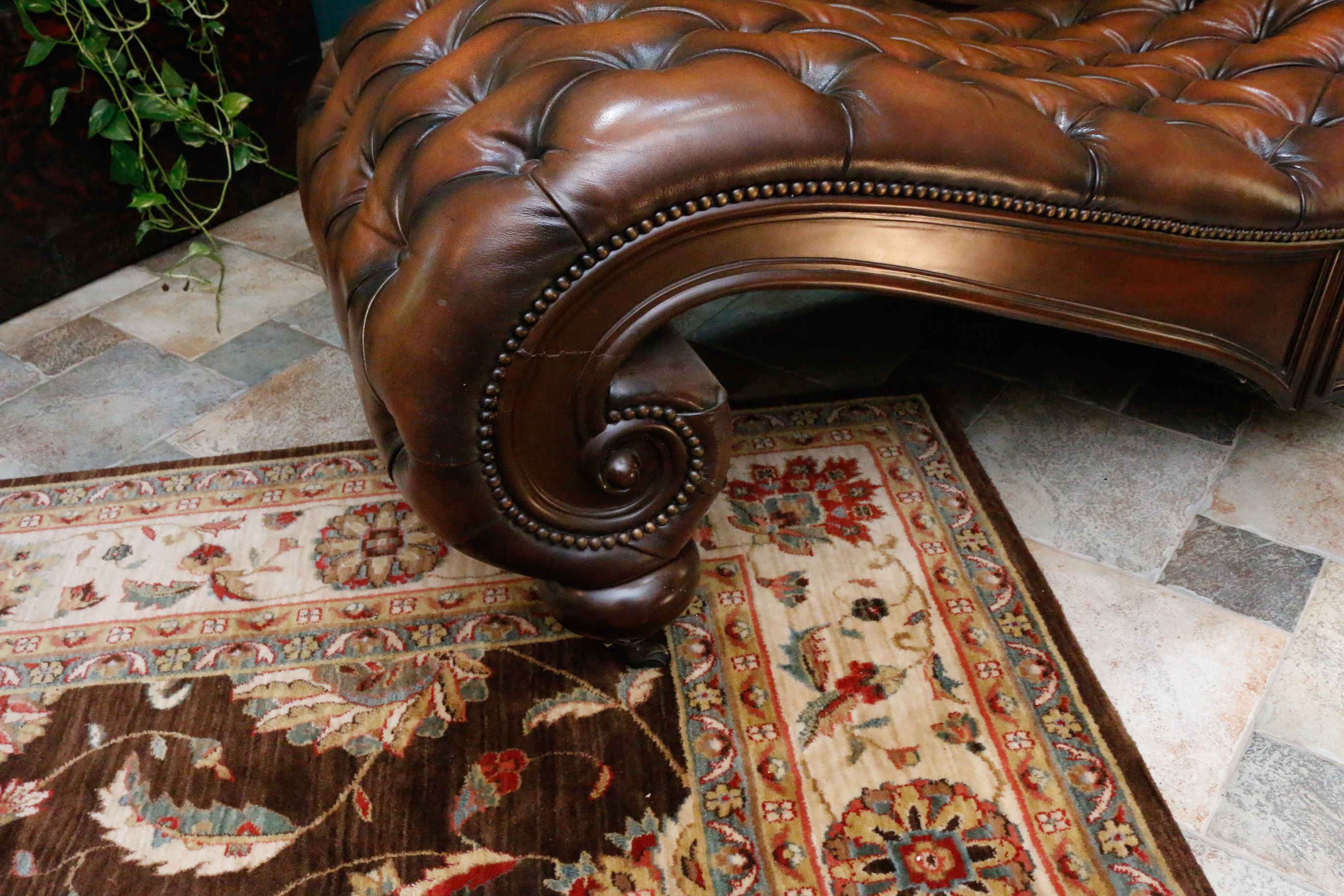 Leather Chaise Lounge by The Arrangement Western Interiors