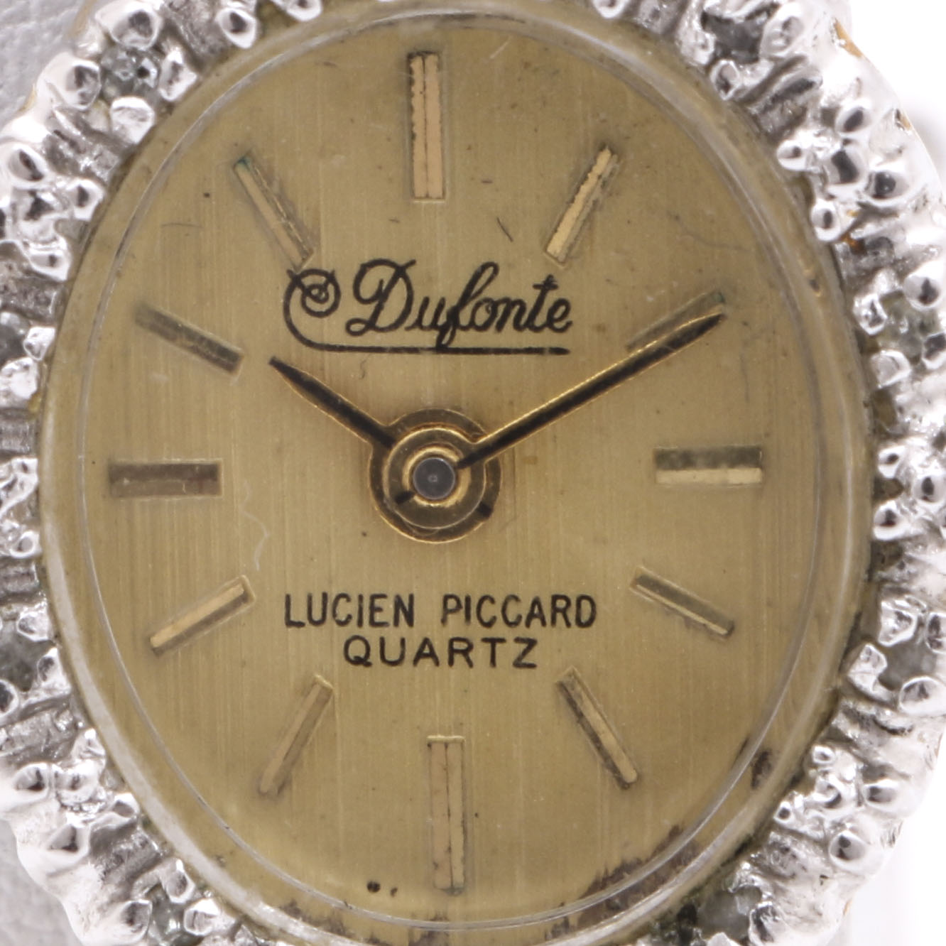 Dufonte Gold Tone and Stainless Steel Diamond Watch