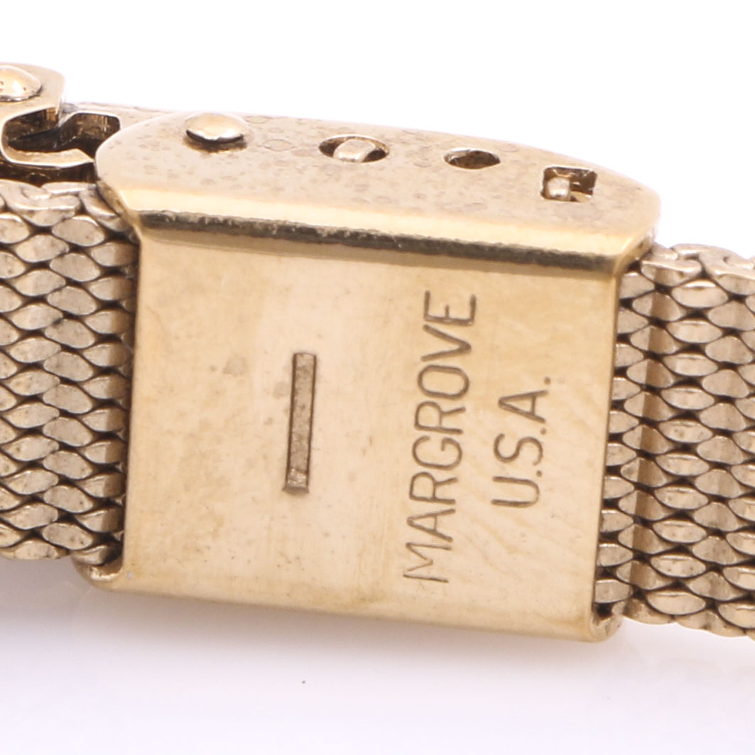 Dufonte Gold Tone and Stainless Steel Diamond Watch