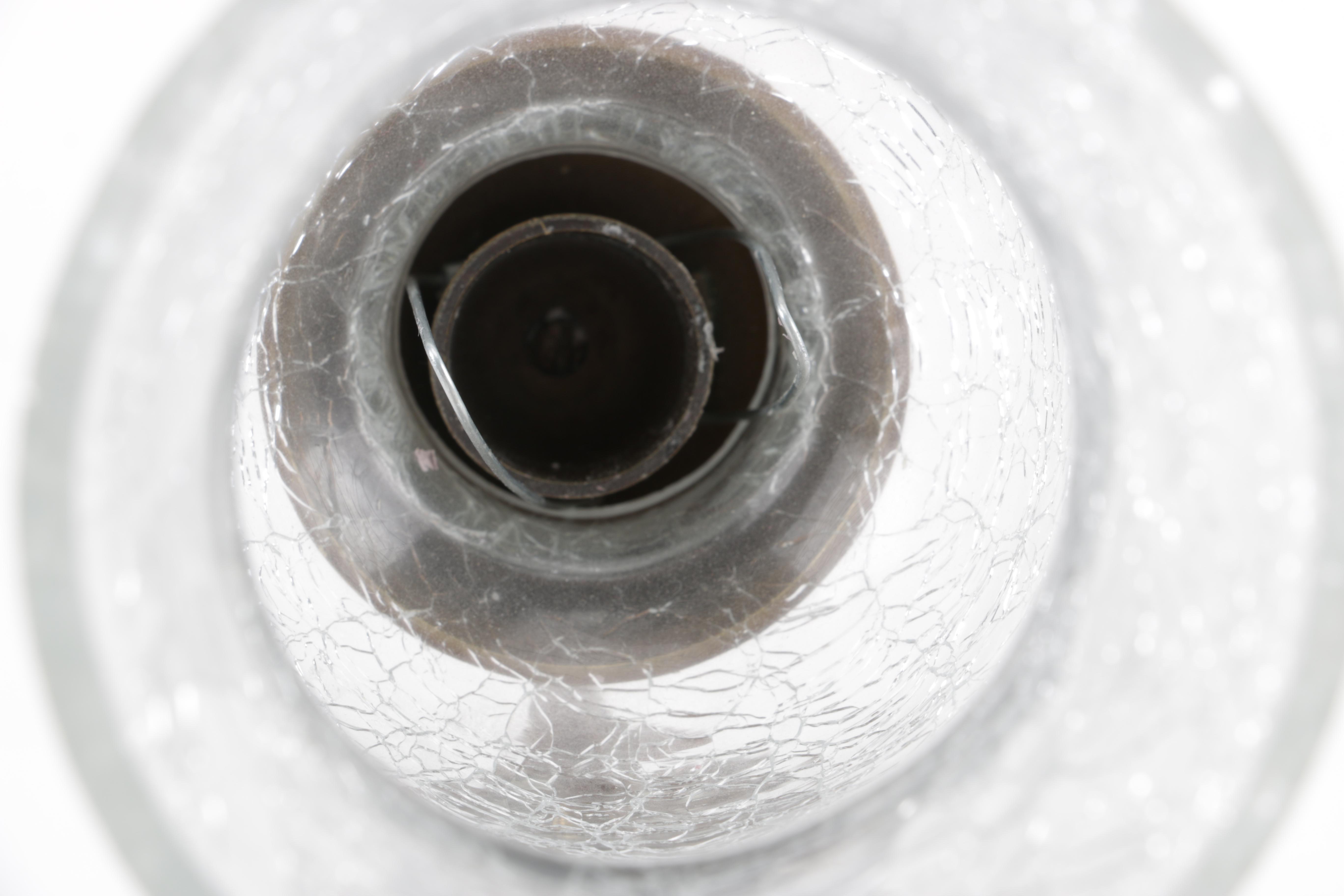 Pair of Brass and Glass Candle Sconces