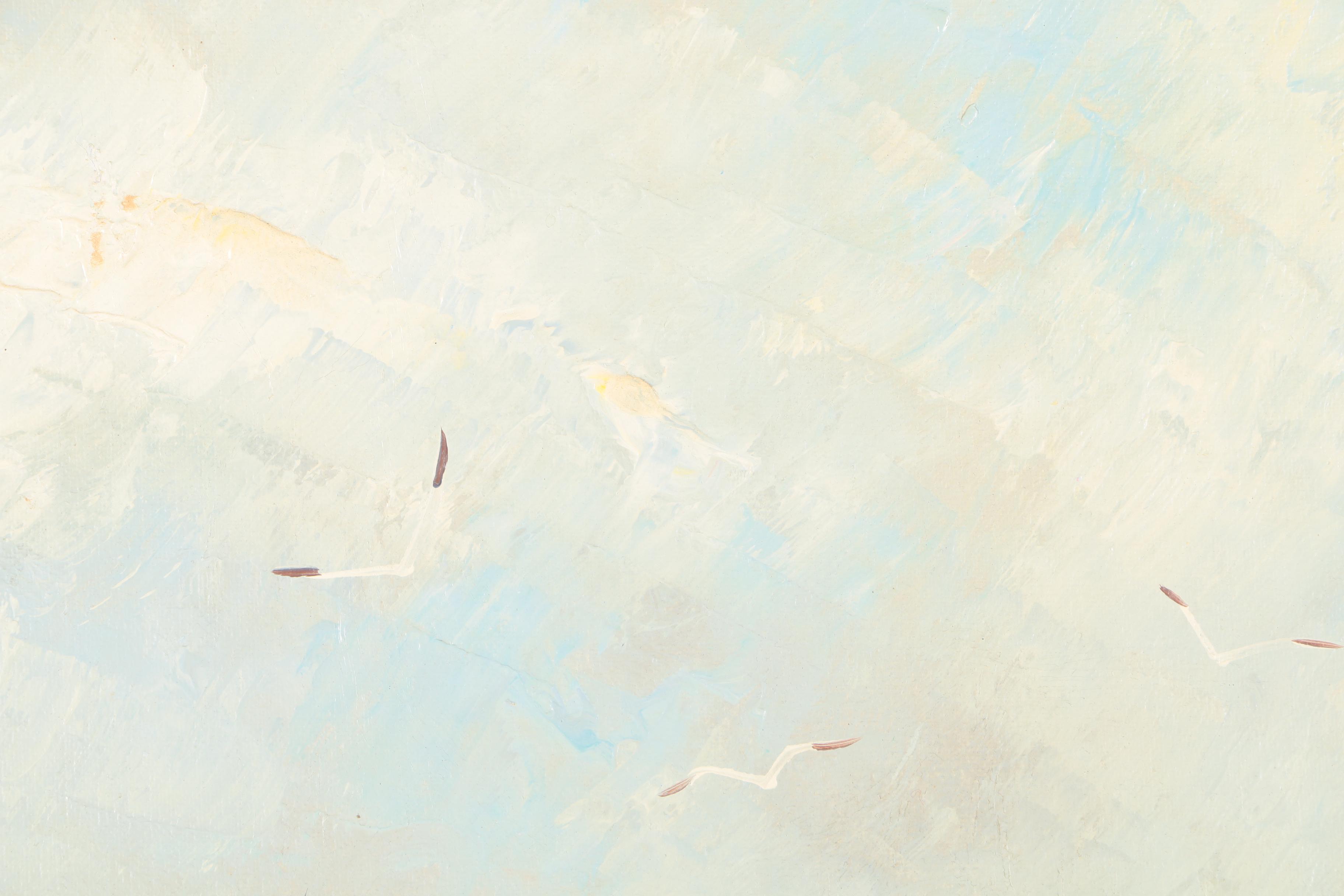 Marie Charlot Oil on Canvas Victorian Ladies at the Beach