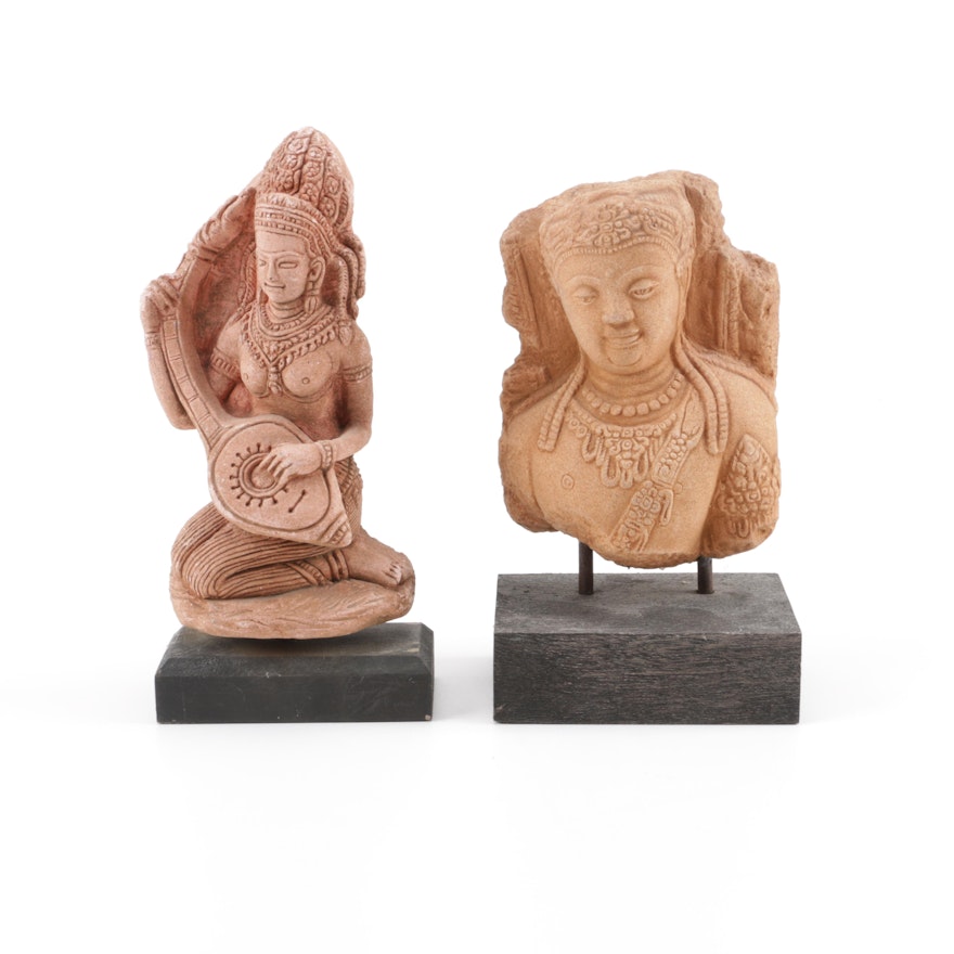 Two South Asian Style Resin Figurines