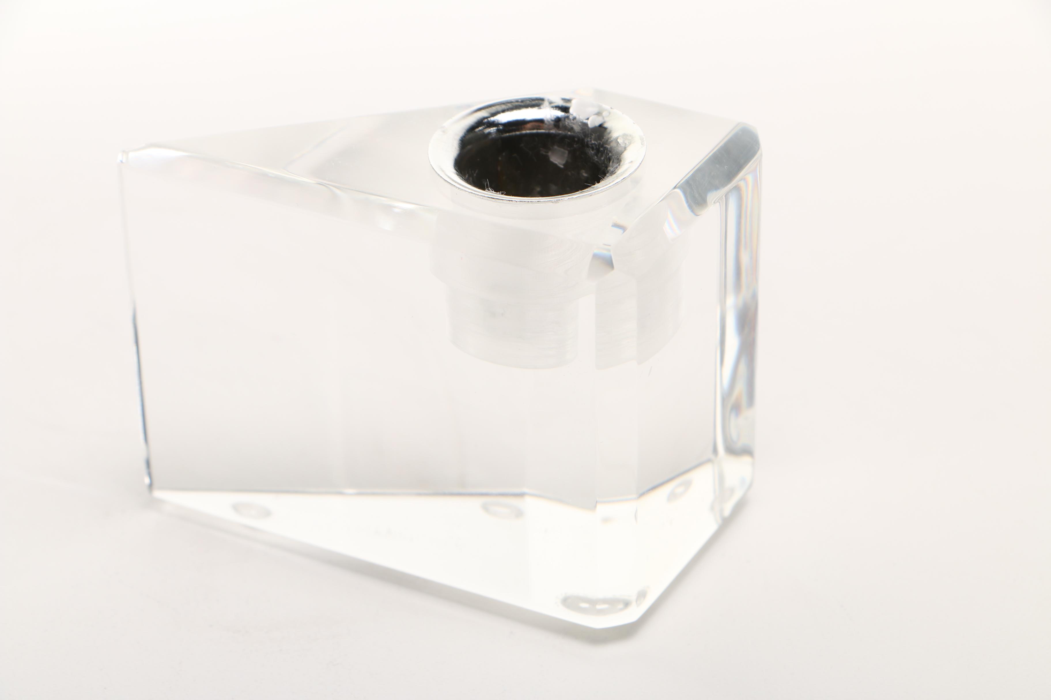 Modern Style Clear Acrylic Candle Holders