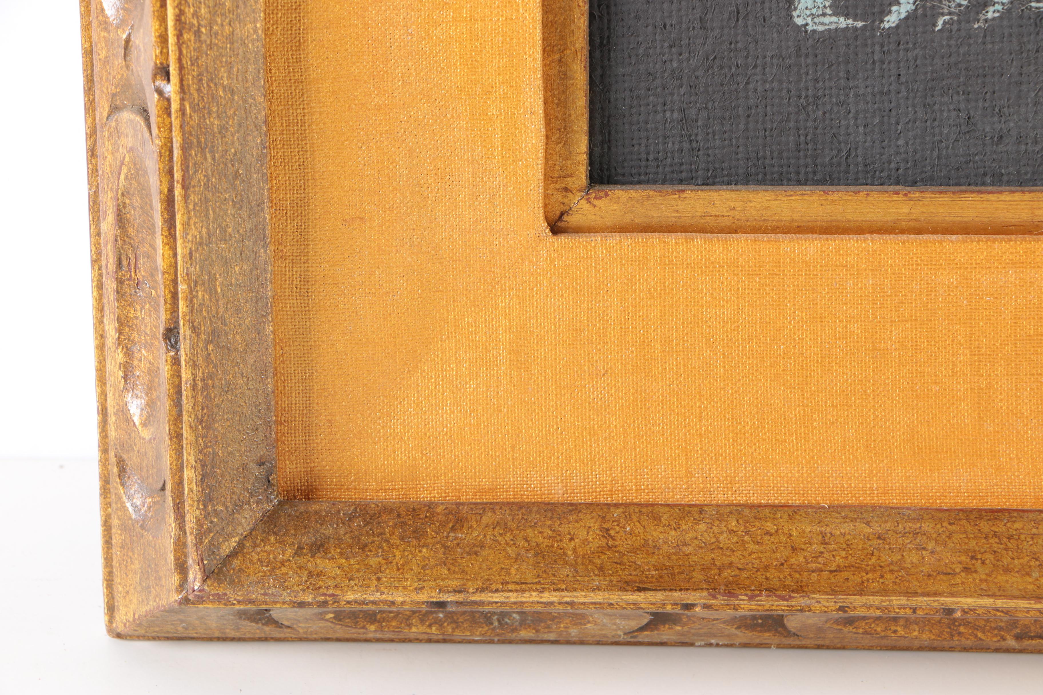 Cay-Skot Oil Paintings on Burlap of Vessel Still Life