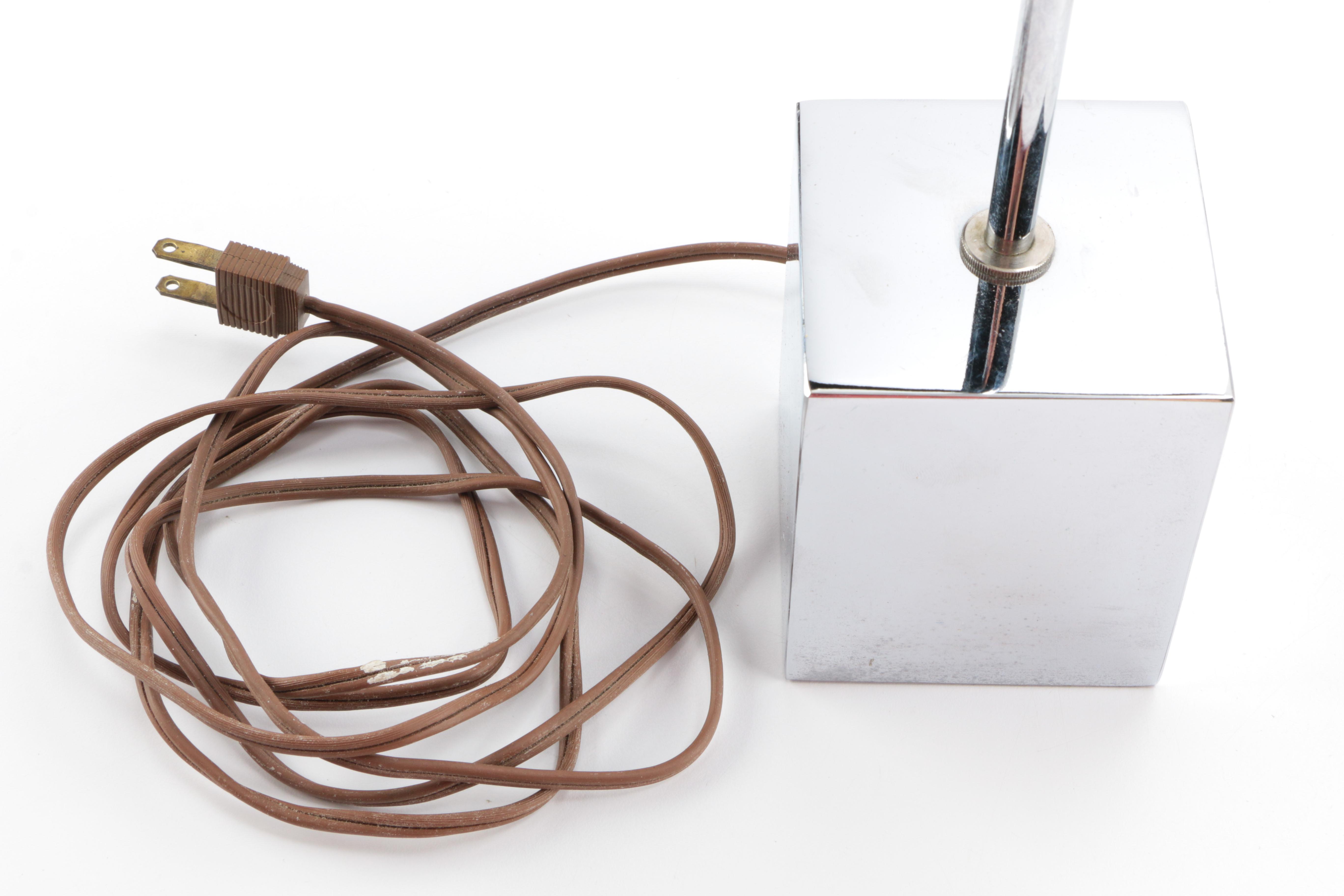 Mid Century Modern Round White Globe Table Lamps