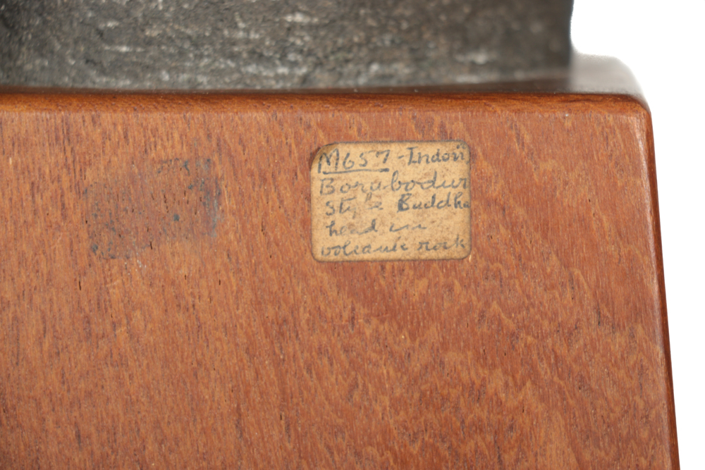 Javanese Borobudur Style Carved Volcanic Stone Buddha Head